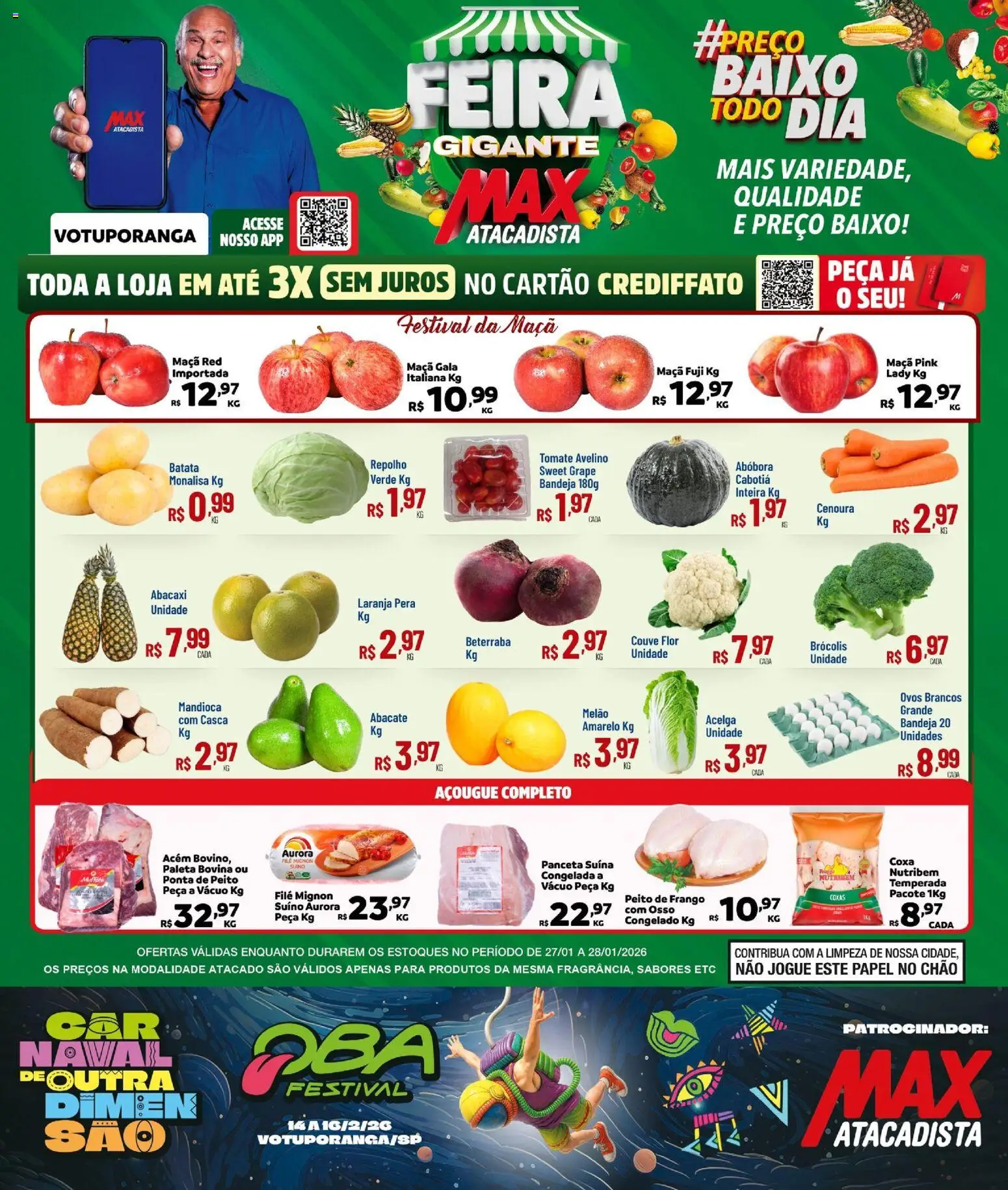 Max Atacadista Folheto - válido de 27.01.2026 | Página: 1 | Produtos: Beterraba, Cenoura, Couve, Frango