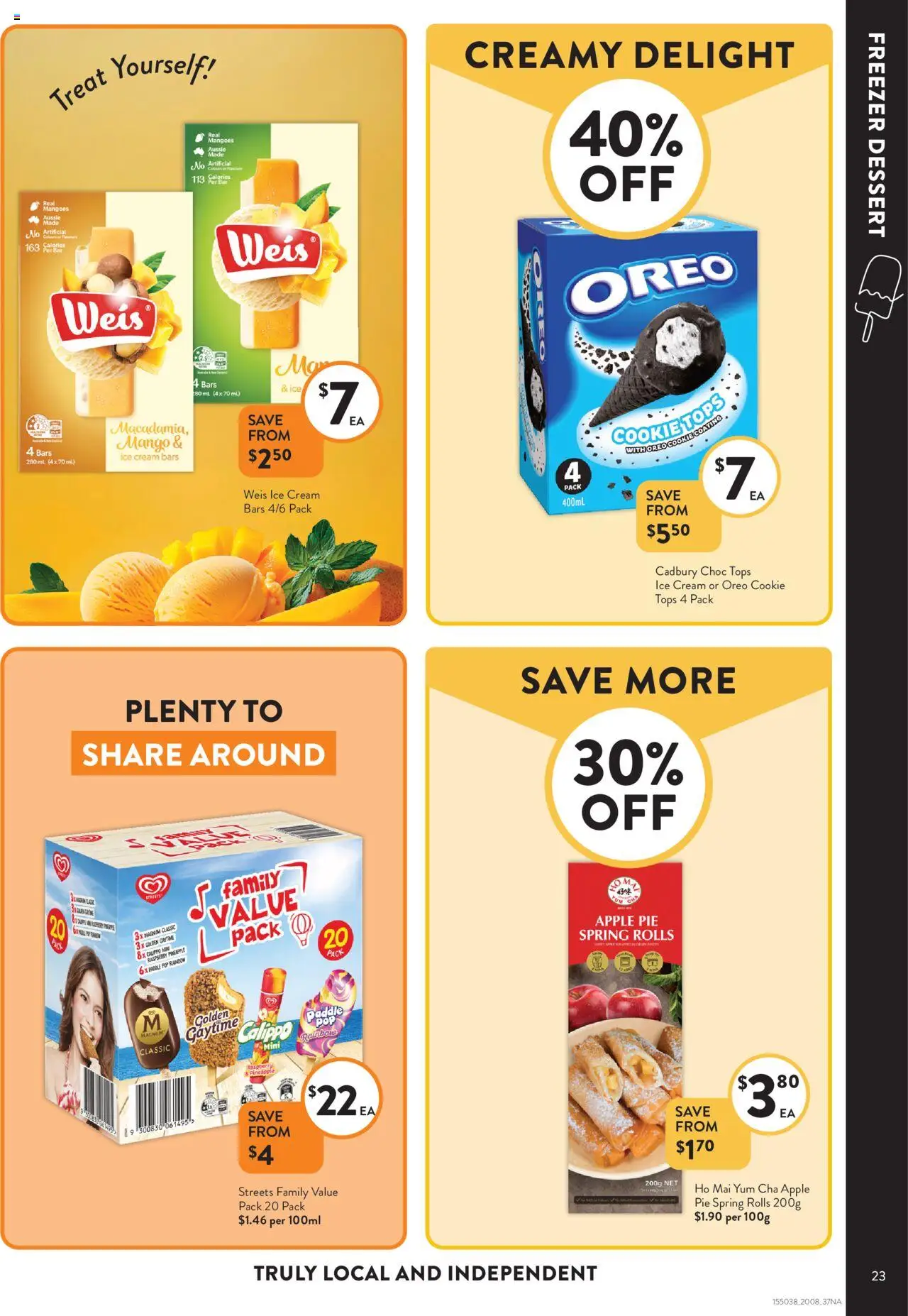 Foodworks catalogue - valid from 20.08.2025 | Page: 23 | Products: Pineapple, Cream, Raspberry, Freezer