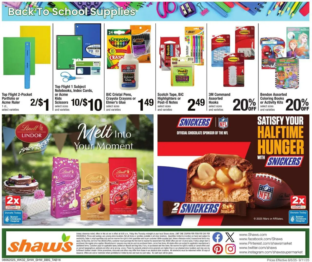 Shaw's Big Book of Savings - valid from 06.08.2025 | Page: 16 | Products: Milk, Chocolate, Bag