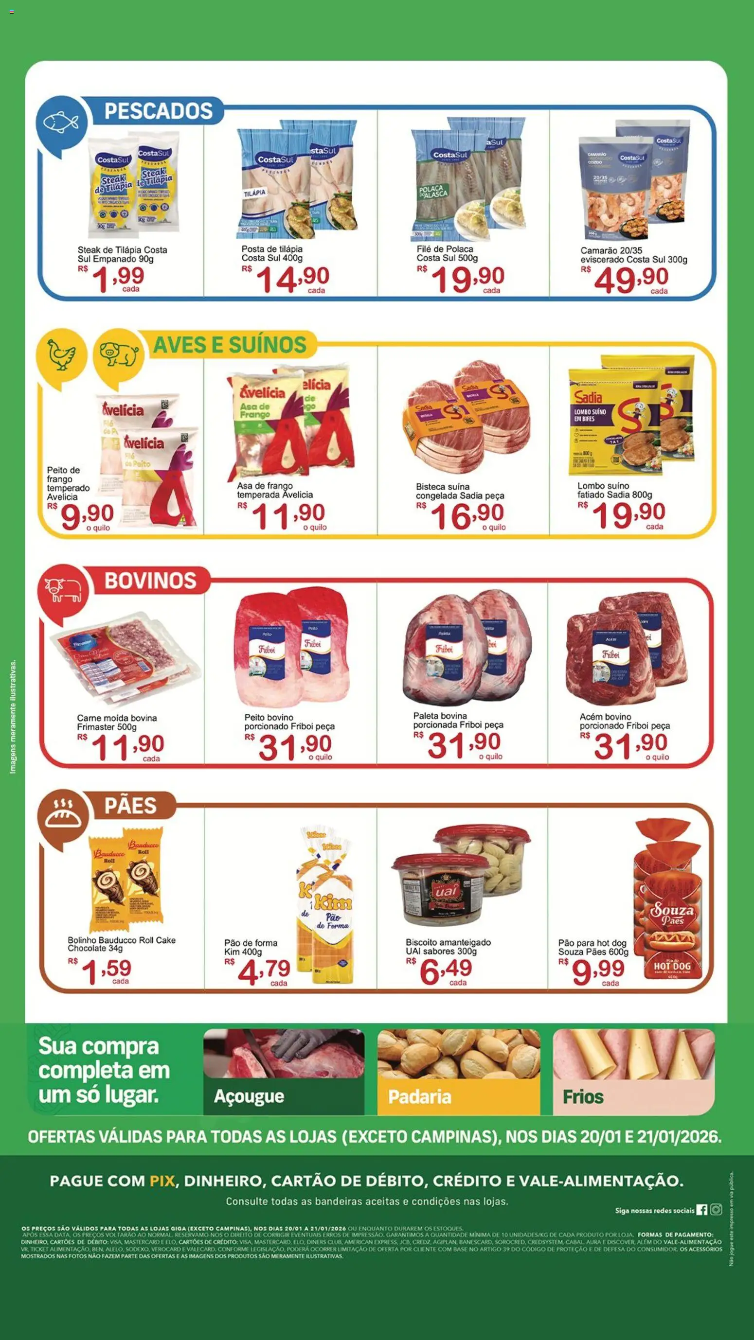 GIGA Atacado Folheto - válido de 20.01.2026 | Página: 2 | Produtos: Camarão, Pão, Chocolate, Carne moída