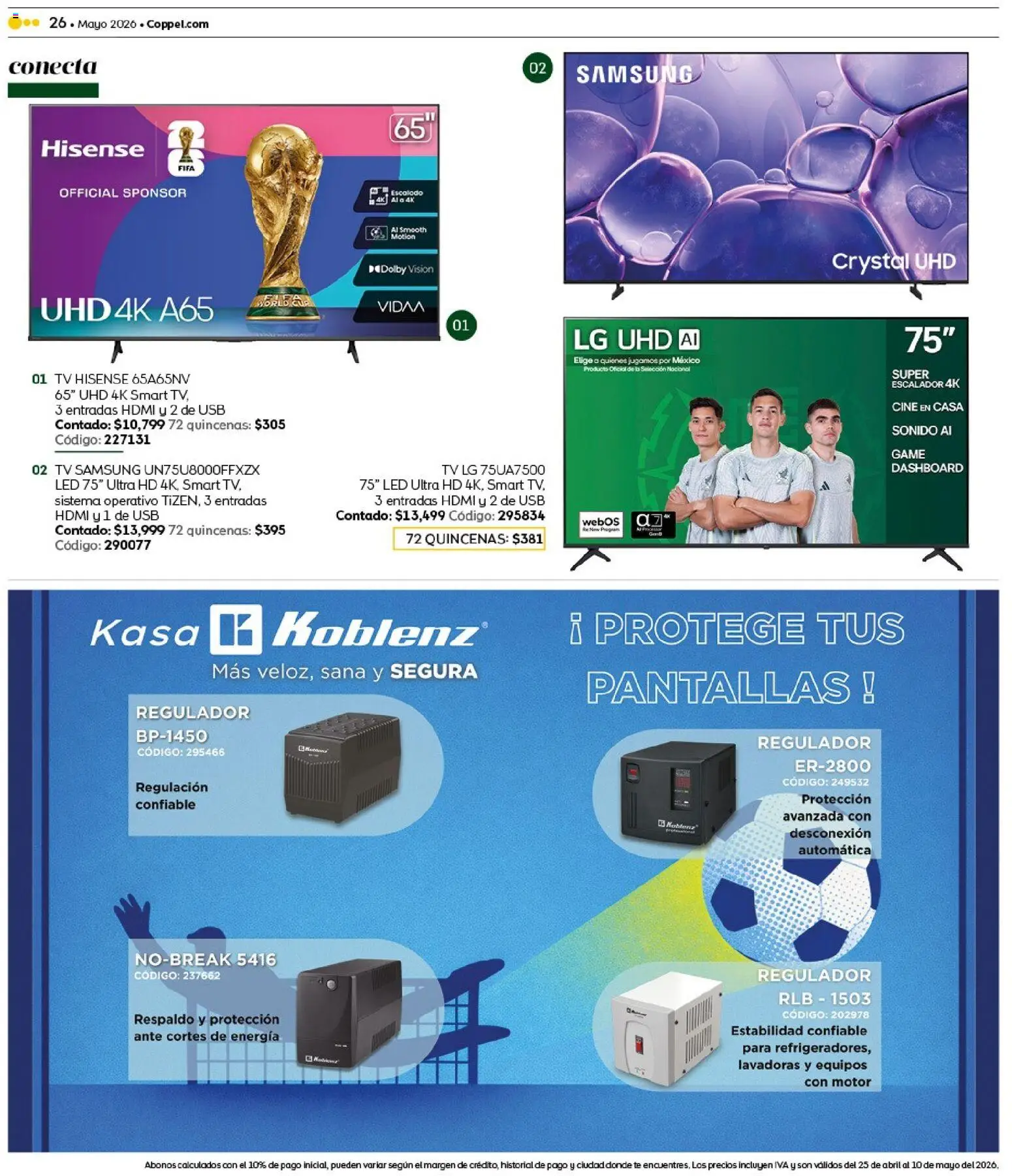 Nuevas ofertas de Coppel válidas en toda la República Mexicana desde el 25.04.2026. ¡Encuentra las mejores ofertas en Coppel catálogo Claro que la vas a querer! | Página: 26 | Productos: Usb, Pantallas, Té
