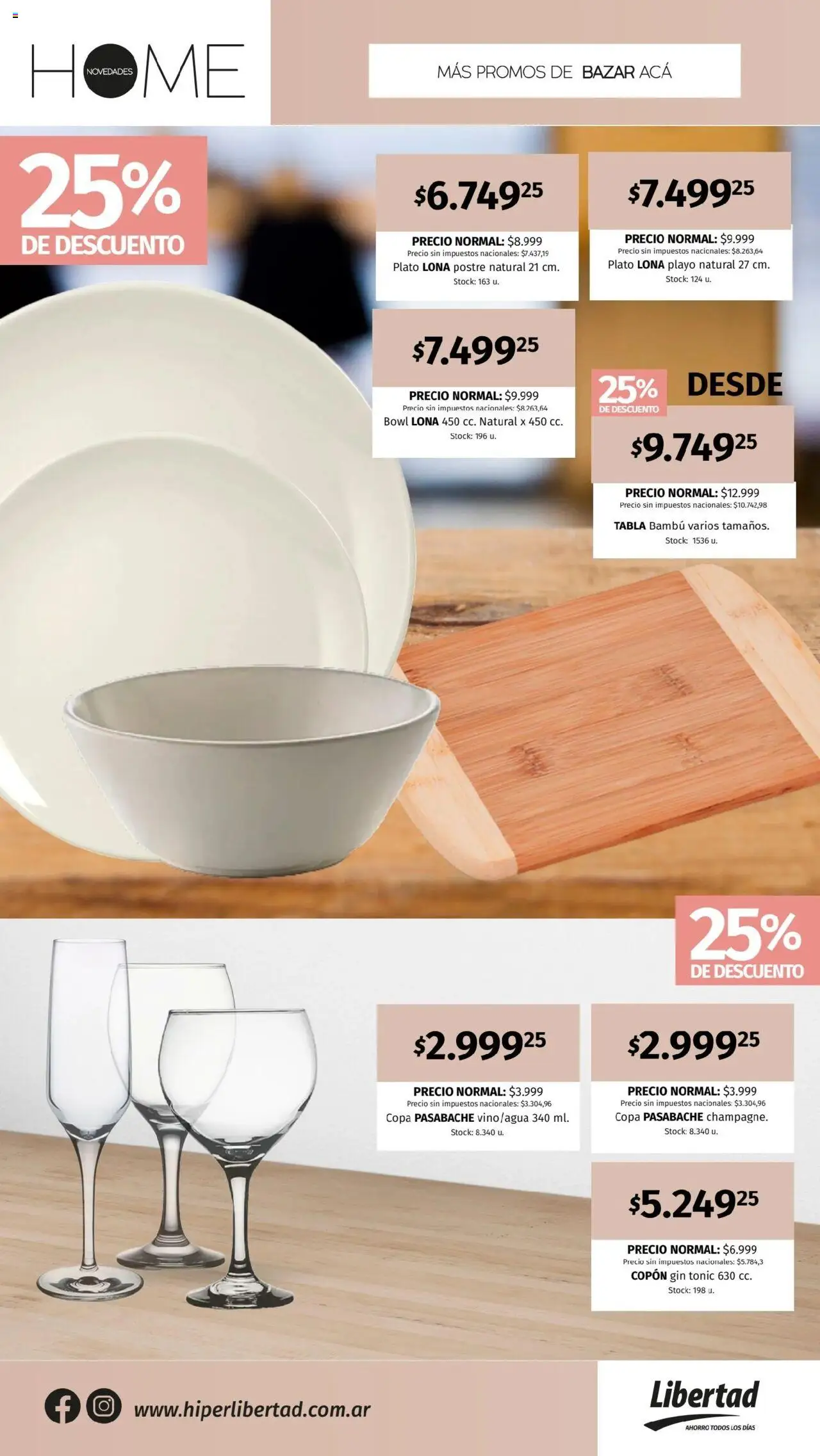 Hipermercado Libertad Especial home novedades │ válido desde el 16.05.2025 | Página: 8 | Productos: Lona, Bowl, Gin