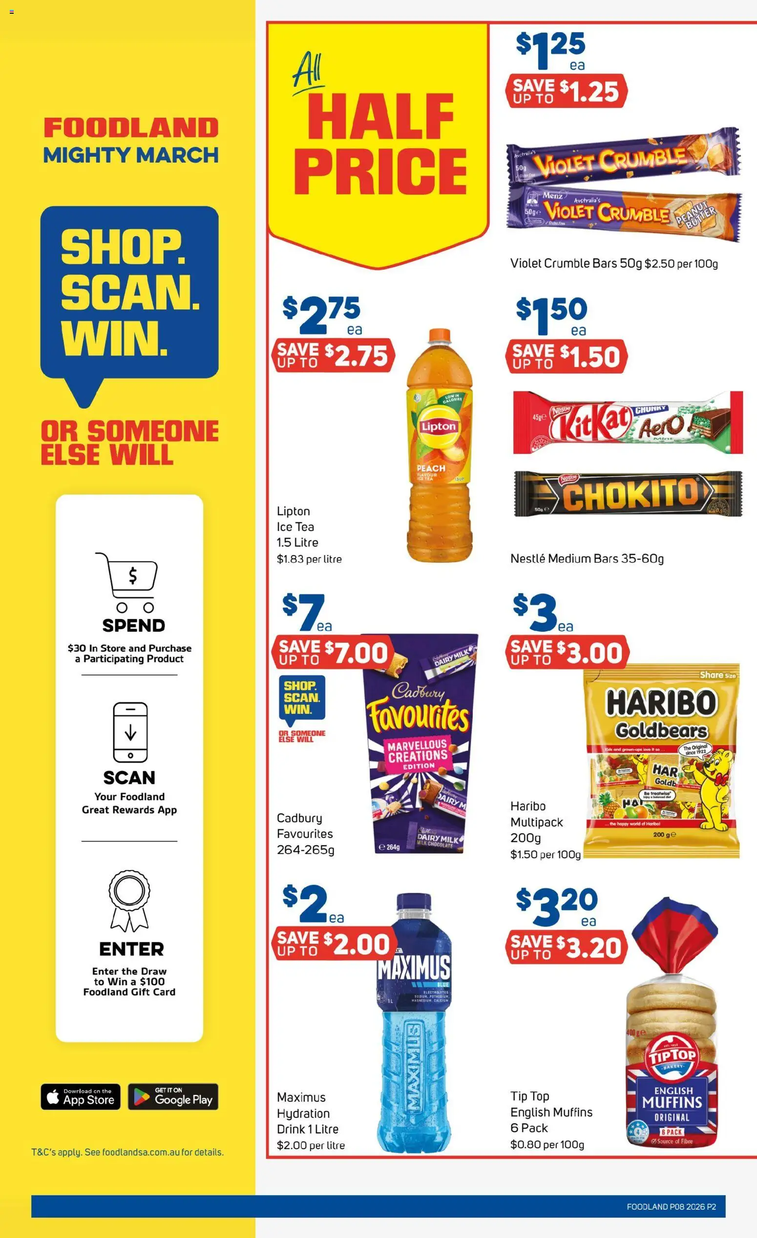 Foodland catalogue - valid from 18.02.2026 | Page: 2 | Products: Dairy, Butter, Tea, Peach