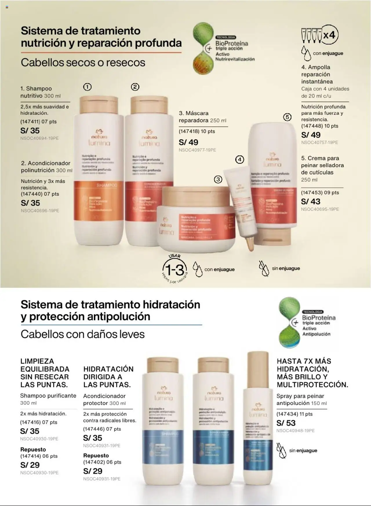Catálogo Natura válido desde 12.10.2025 | Página: 134 | Productos: Máscara, Shampoo, Acondicionador, Caja