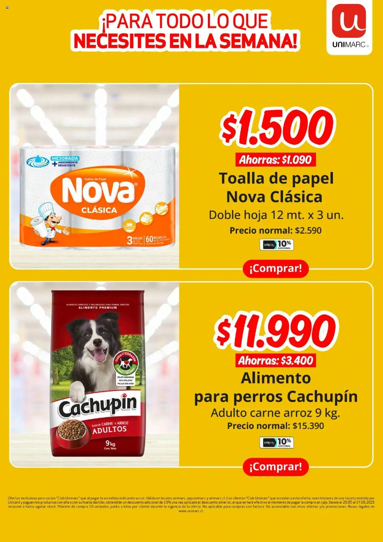 Unimarc Ofertas │ válido desde el 30.05.2025 | Página: 22 | Productos: Toalla, Toallas, Arroz