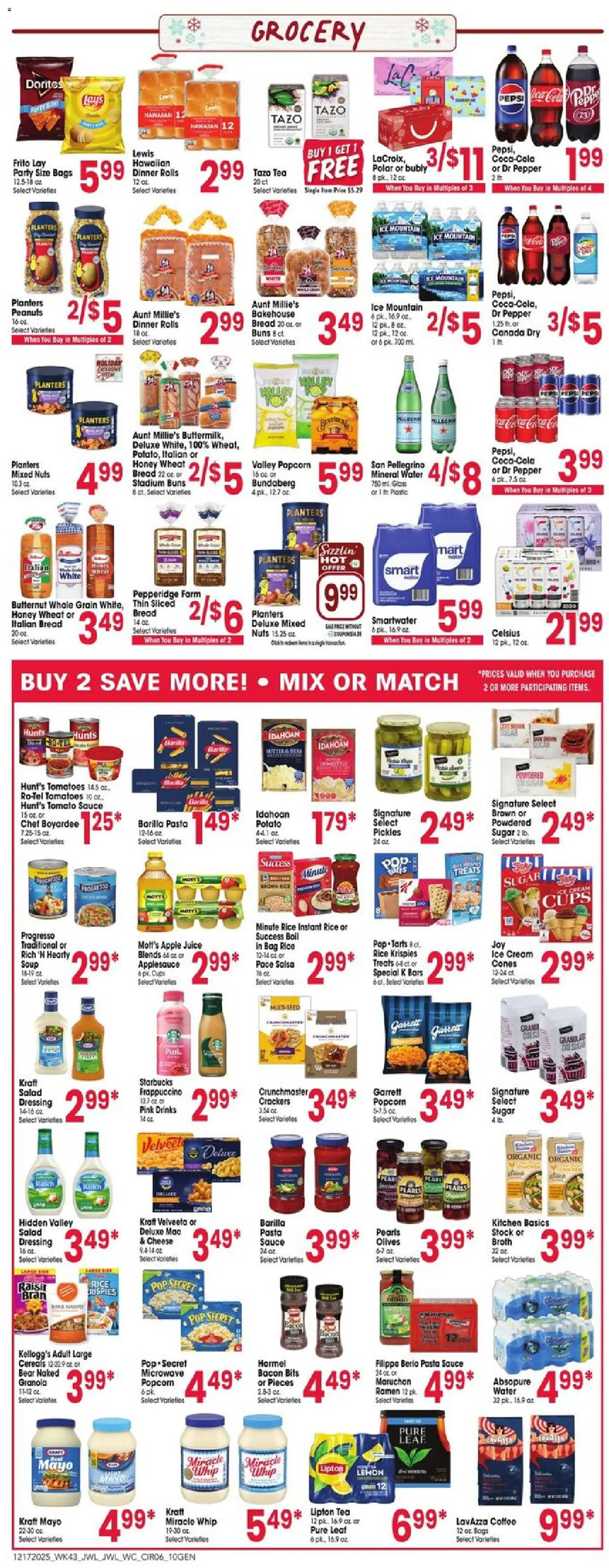 Jewel Osco Weekly Ad - IN - valid from 17.12.2025 | Page: 6 | Products: Rice, Tea, Cereals, Sauce