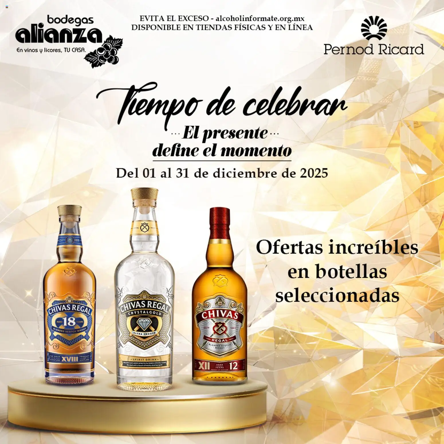 Nuevas ofertas de Bodegas Alianza válidas en toda la República Mexicana desde el 01.12.2025. ¡Encuentra las mejores ofertas en Bodegas Alianza catálogo Ofertas Increíbles! | Página: 1 | Productos: Whisky