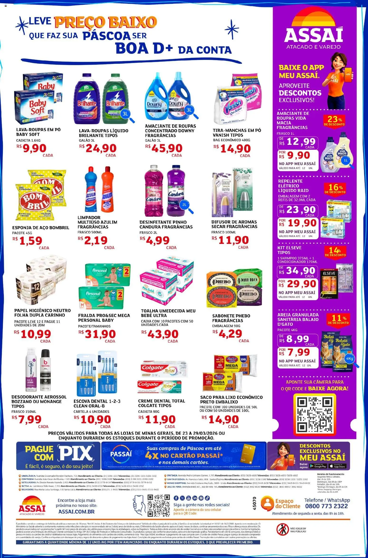 Assaí Atacadista Folheto - válido de 23.03.2026 | Página: 4 | Produtos: Esponja, Condicionador, Base, Toalha umedecida