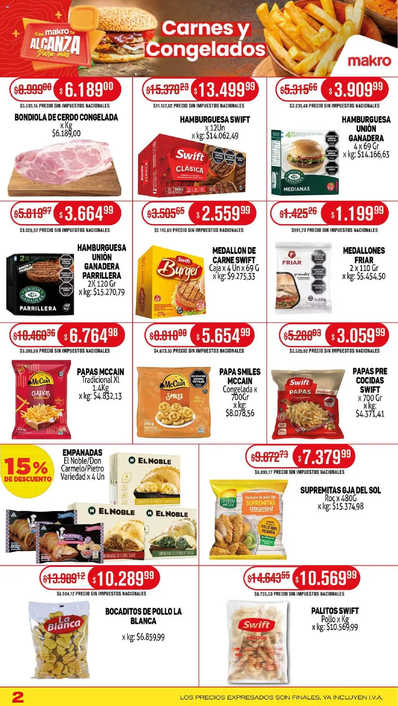 Makro - Ofertas │ válido desde el 11.09.2025 | Página: 2 | Productos: Pollo, Queso, Cerdo, Espinaca