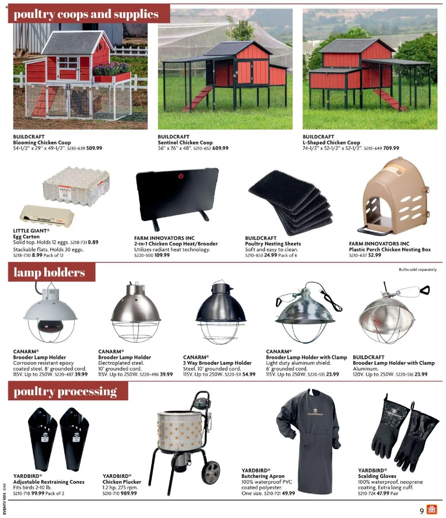 Home Hardware flyer valid from 02.04.2026 | Page: 9 | Products: Gloves, Box, Lamp, Chicken