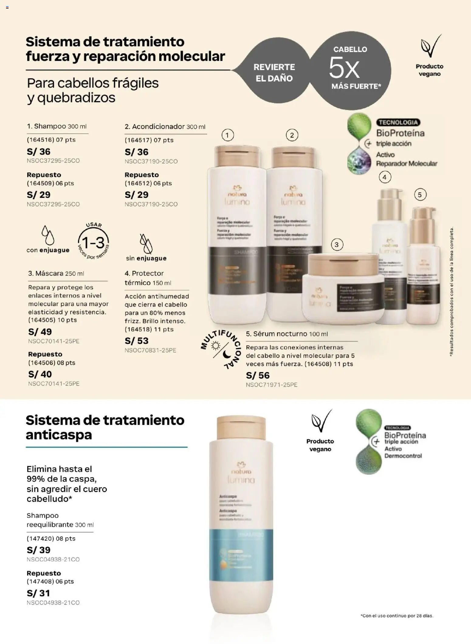 Catálogo Natura válido desde 10.03.2026 | Página: 142 | Productos: Máscara, Shampoo, Acondicionador