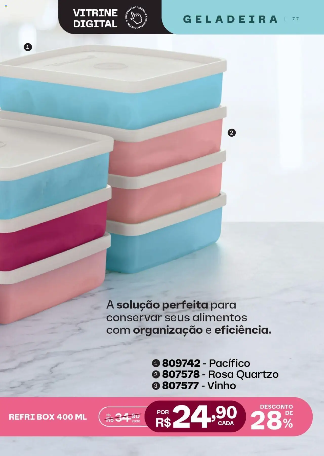 Tupperware Folheto - válido de 01.08.2025 | Página: 77 | Produtos: Geladeira, Vinho