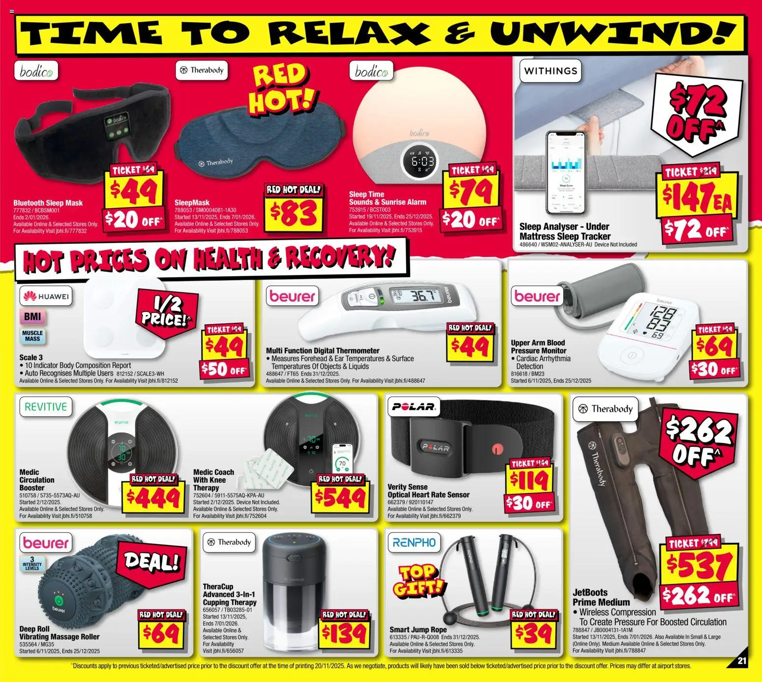 JB Hi-Fi catalogue - valid from 04.12.2025 | Page: 21 | Products: Compression, Monitor, Scale, Thermometer