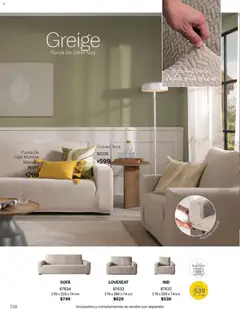 Vista previa de Vianney catálogo Tu hogar, nuestra pasión, nuevo folleto de la tienda, válido en México a partir del 06.03.2026 | Página: 220 | Productos: Mostaza, Sofá, Sillón, Funda