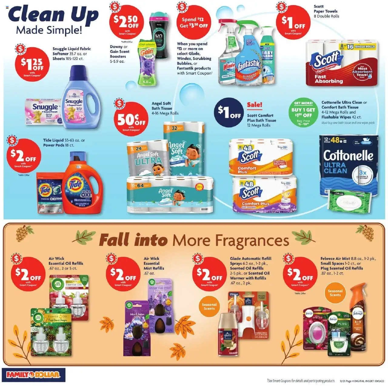 Family Dollar Weekly Ad - valid from 21.09.2025 | Page: 7 | Products: Vinegar, Bath, Oil, Fabric softener