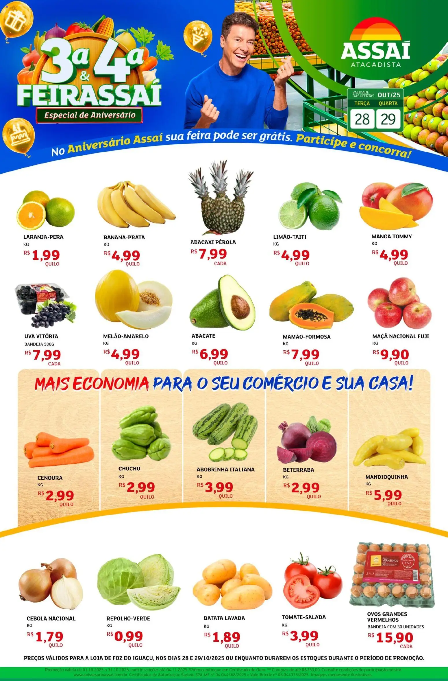 Assaí Atacadista Folheto - válido de 28.10.2025 | Página: 1 | Produtos: Beterraba, Mandioquinha, Bandeja, Batata