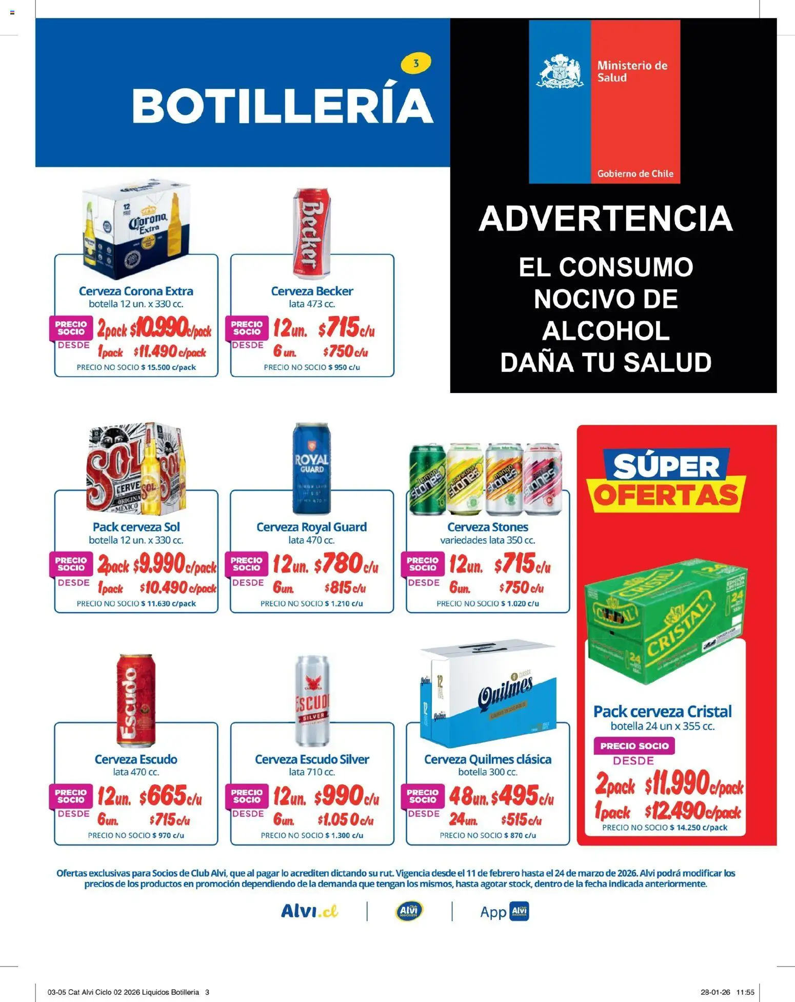 Alvi catálogo │ válido desde el 11.02.2026 | Página: 3 | Productos: Mango, Botella, Cerveza