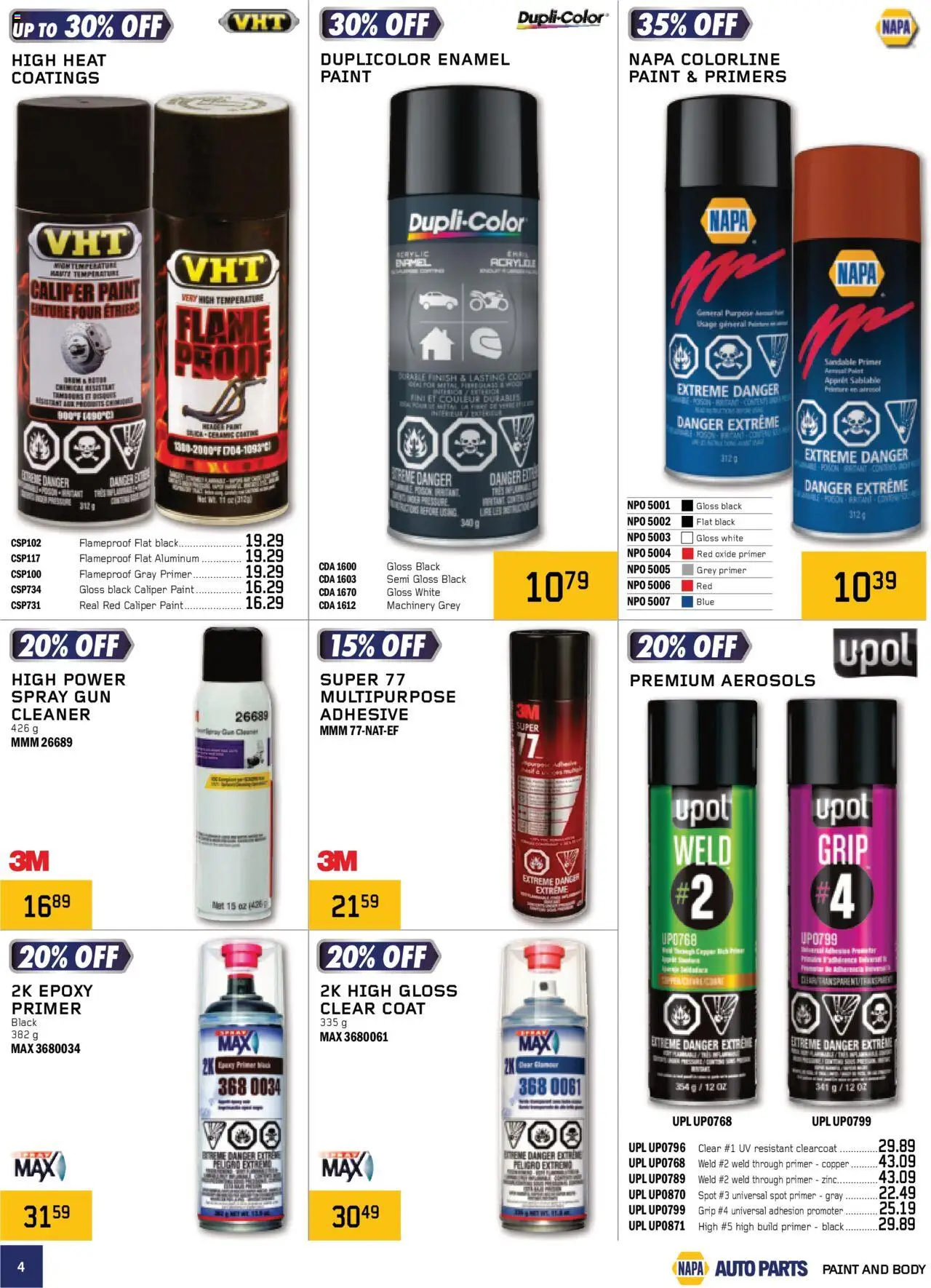 NAPA Auto Parts flyer valid from 01.10.2025 | Page: 4