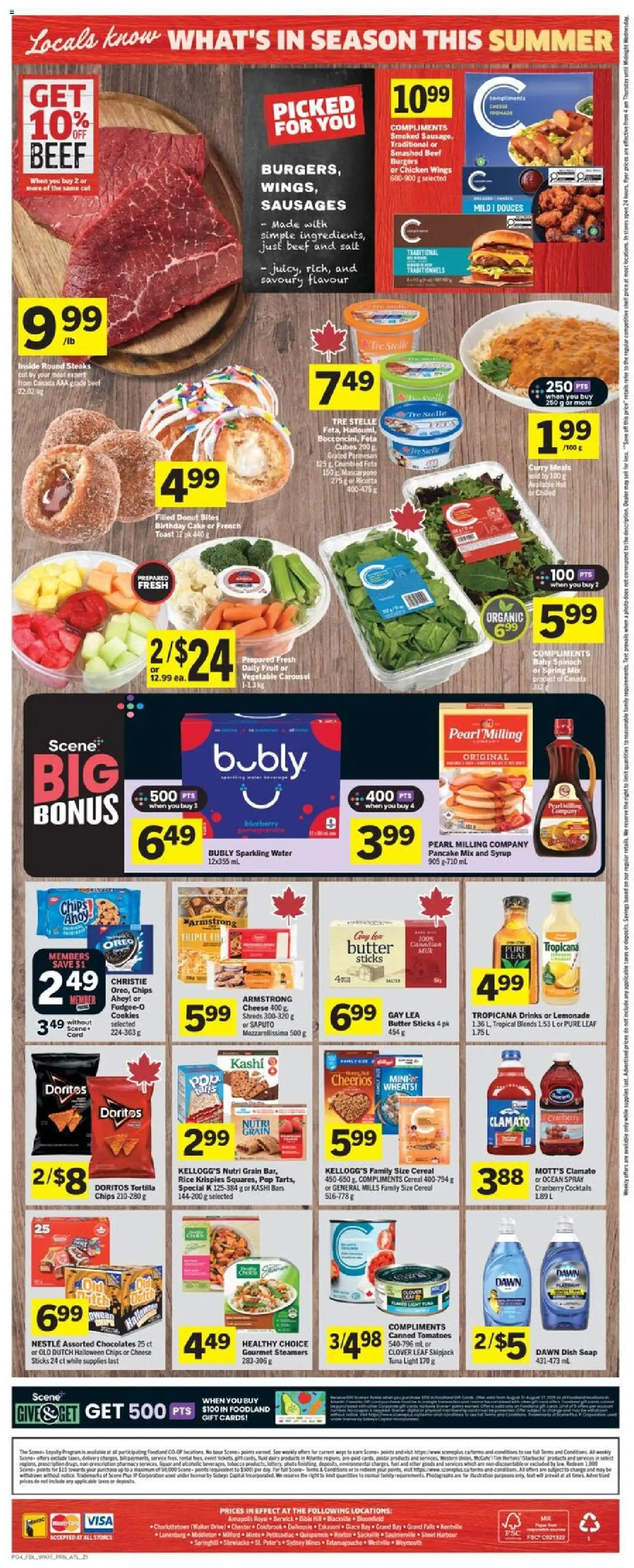 Foodland flyer valid from 21.08.2025 | Page: 2 | Products: Chips, Cookies, Butter, Tomatoes