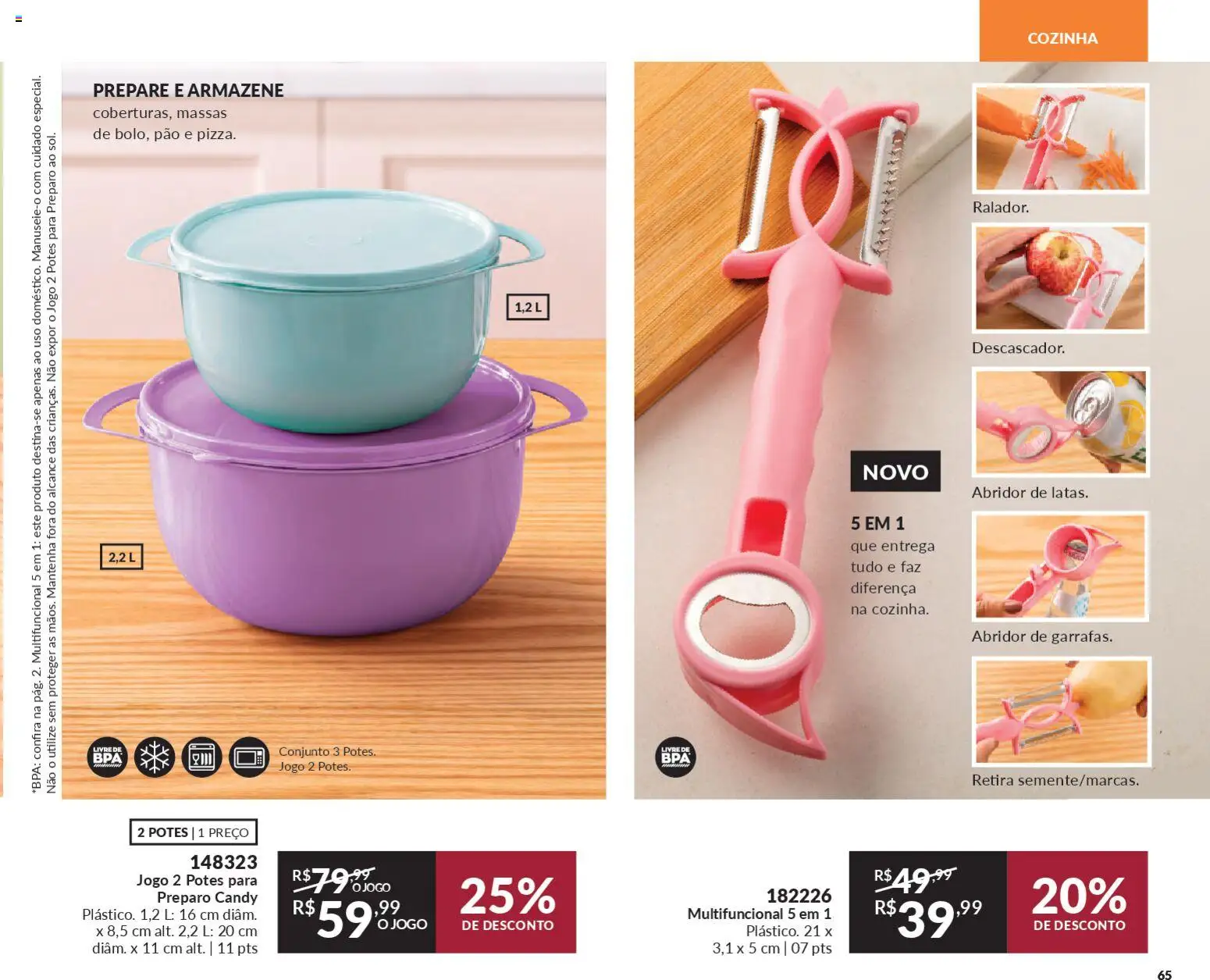 Avon Folheto - válido de 21.11.2025 | Página: 65 | Produtos: Abridor, Multifuncional, Pão, Potes