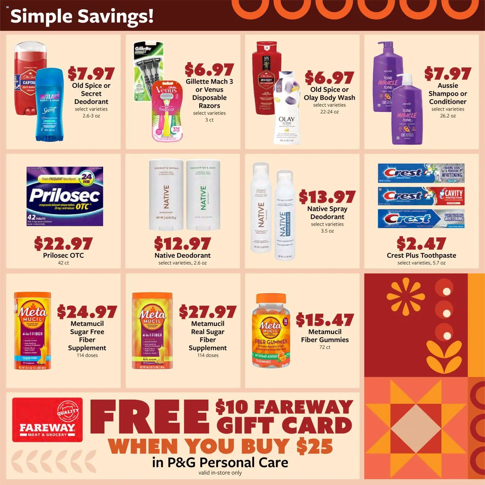 Fareway Weekly Ad - valid from 03.11.2025 | Page: 13 | Products: Shampoo, Conditioner, Toothpaste, Body Wash