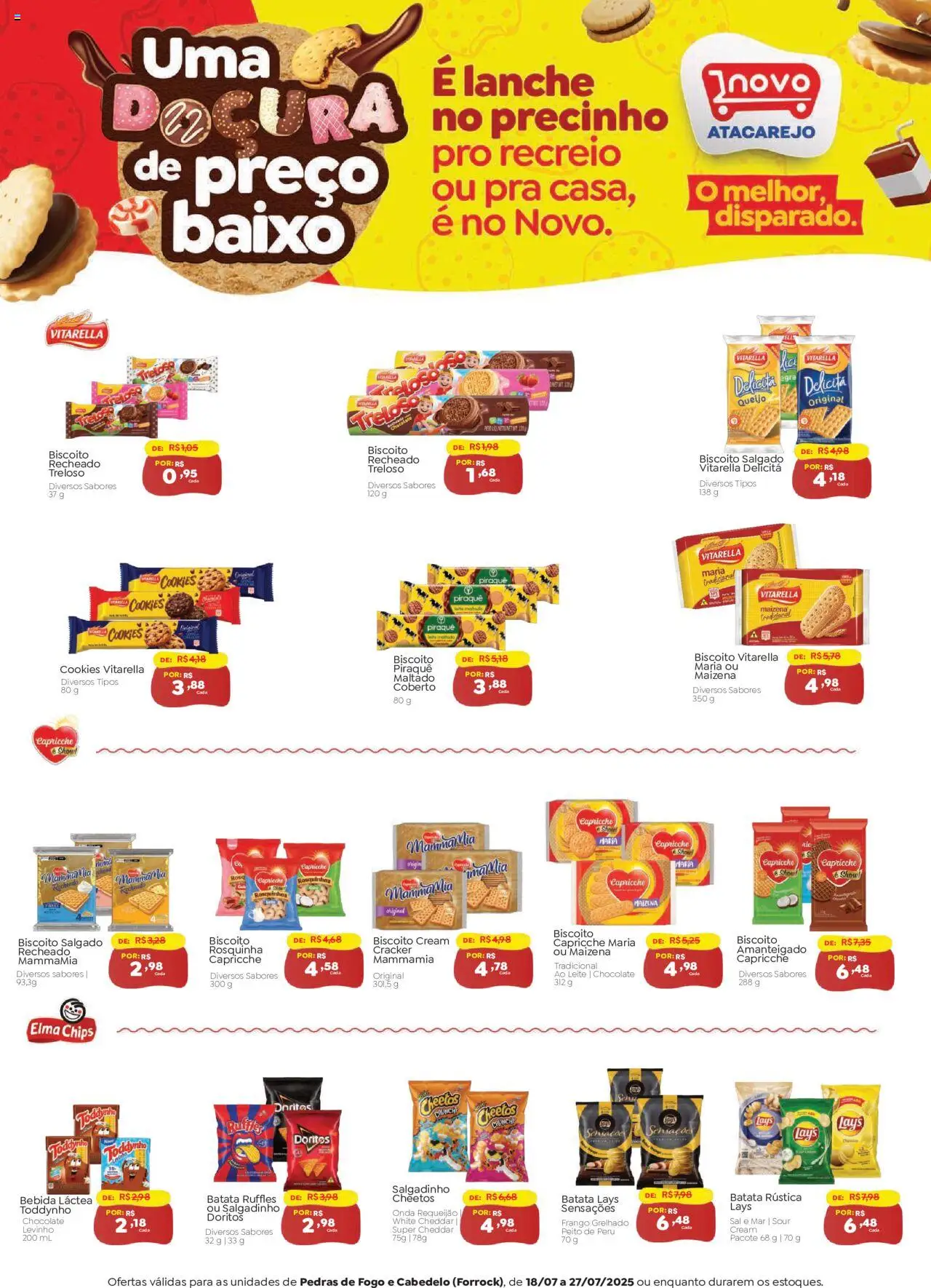 Novo Atacarejo Folheto - válido de 18.07.2025 | Página: 1 | Produtos: Queijo, Batata, Sal, Requeijão