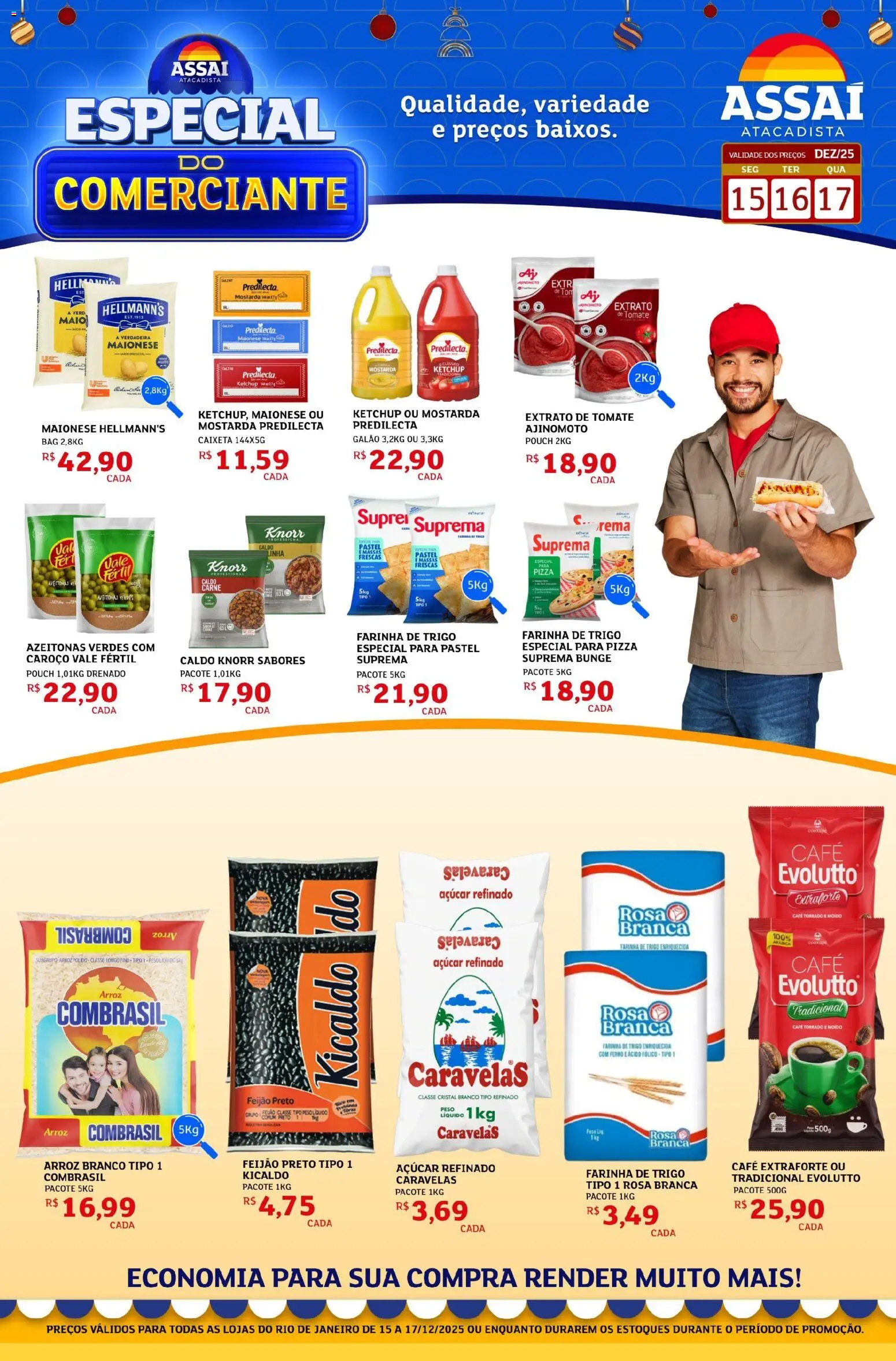Assaí Atacadista Folheto - válido de 15.12.2025 | Página: 1 | Produtos: Ferro, Farinha de trigo, Maiô, Ketchup