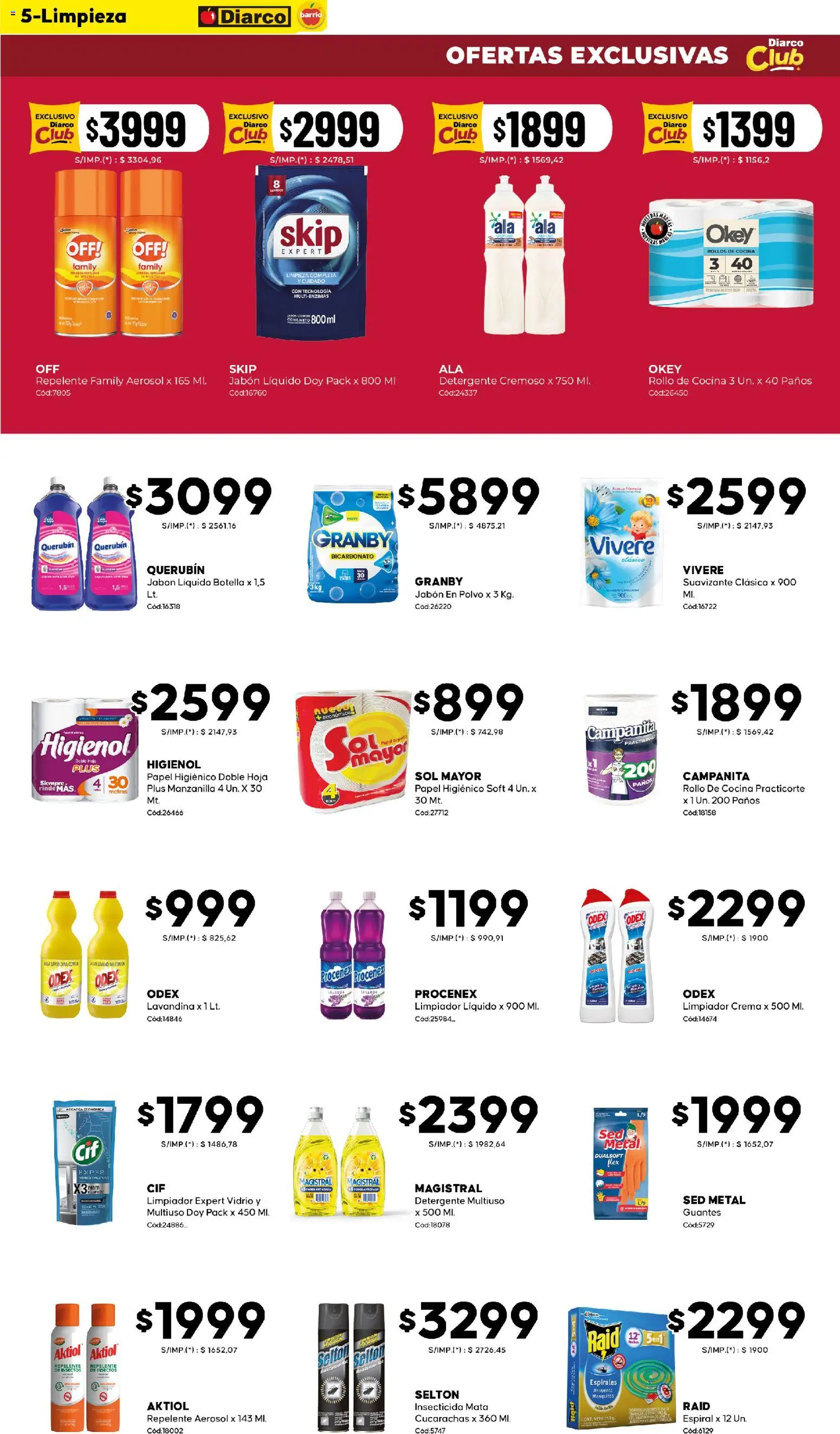 Diarco - Ofertas Diarco Barrio │ válido desde el 27.10.2025 | Página: 5 | Productos: Repelente, Insecticida, Polvo, Suavizante