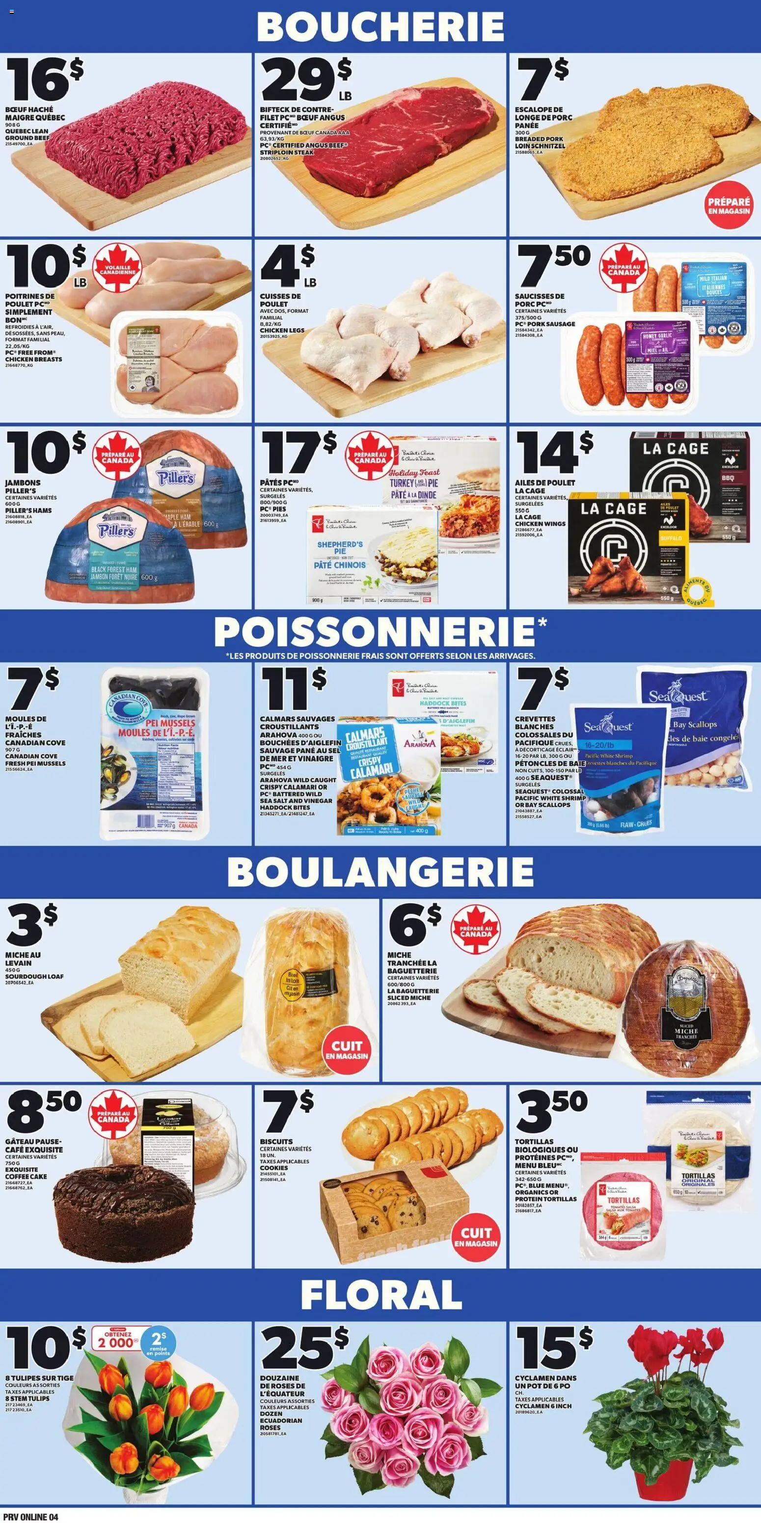 Provigo flyer valid from 22.01.2026 | Page: 4 | Products: Turkey, Coffee, Chicken, Pork