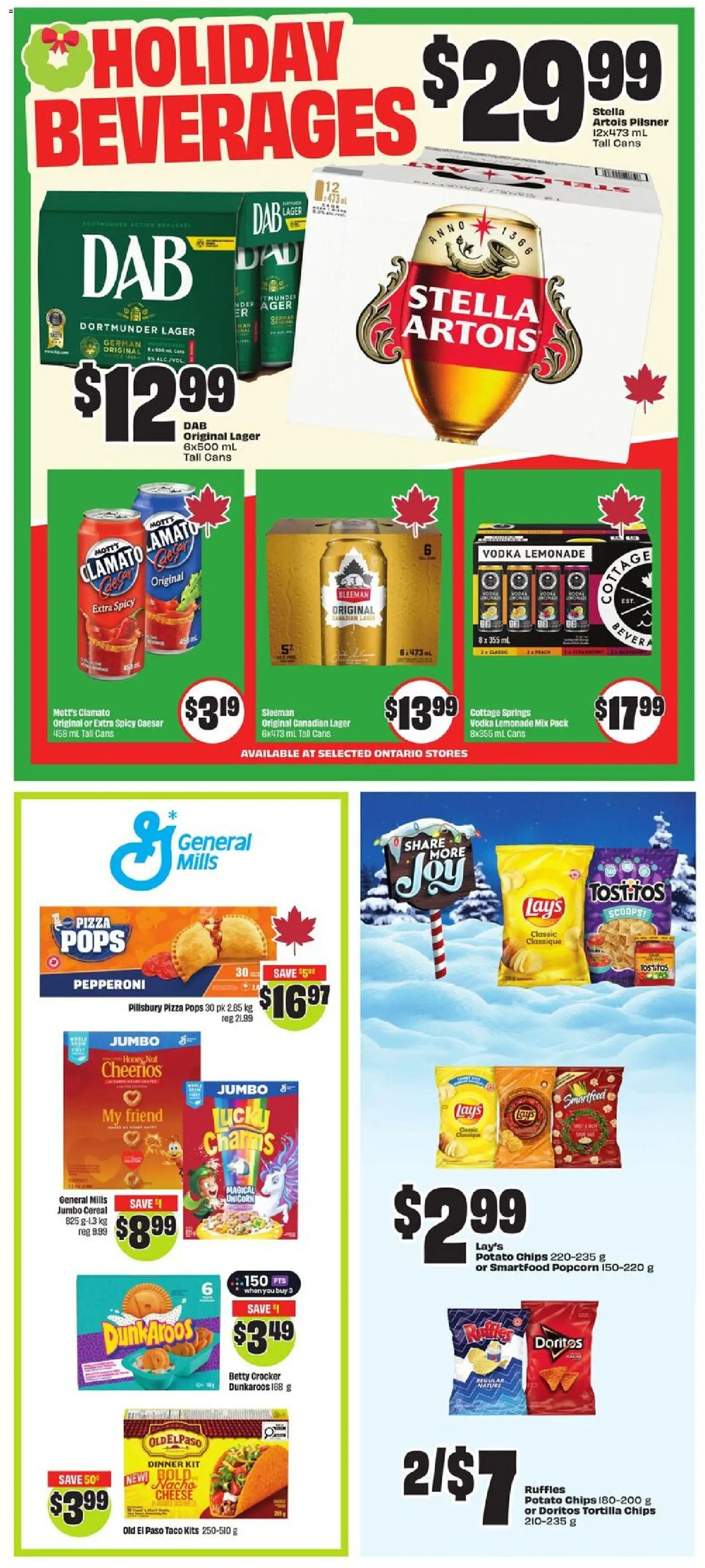 FreshCo flyer valid from 27.11.2025 | Page: 9 | Products: Chips, Vodka, Cheese, Pizza