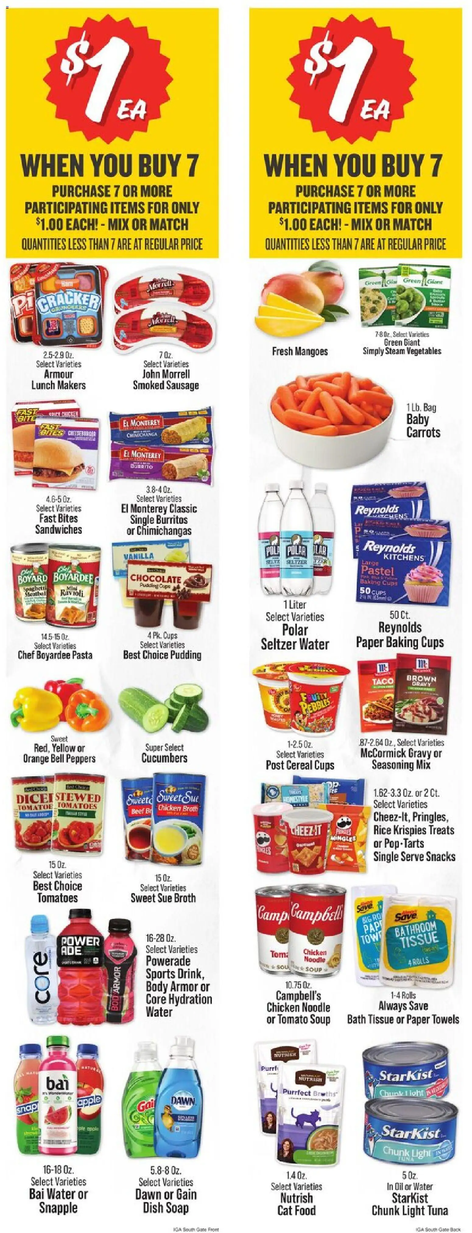 IGA Weekly Ad - valid from 22.04.2026 | Page: 2 | Products: Beef, Pasta, Cucumbers, Water