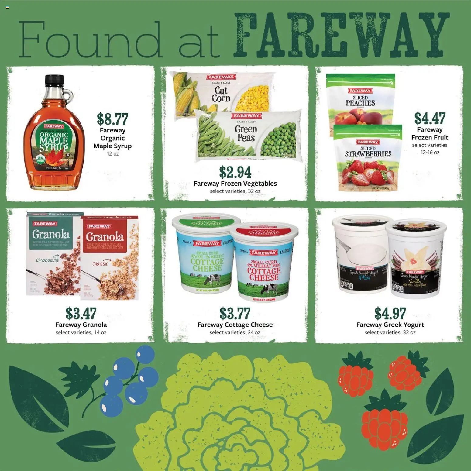 Fareway Weekly Ad - valid from 12.01.2026 | Page: 15 | Products: Peaches, Chocolate, Strawberries, Cottage cheese