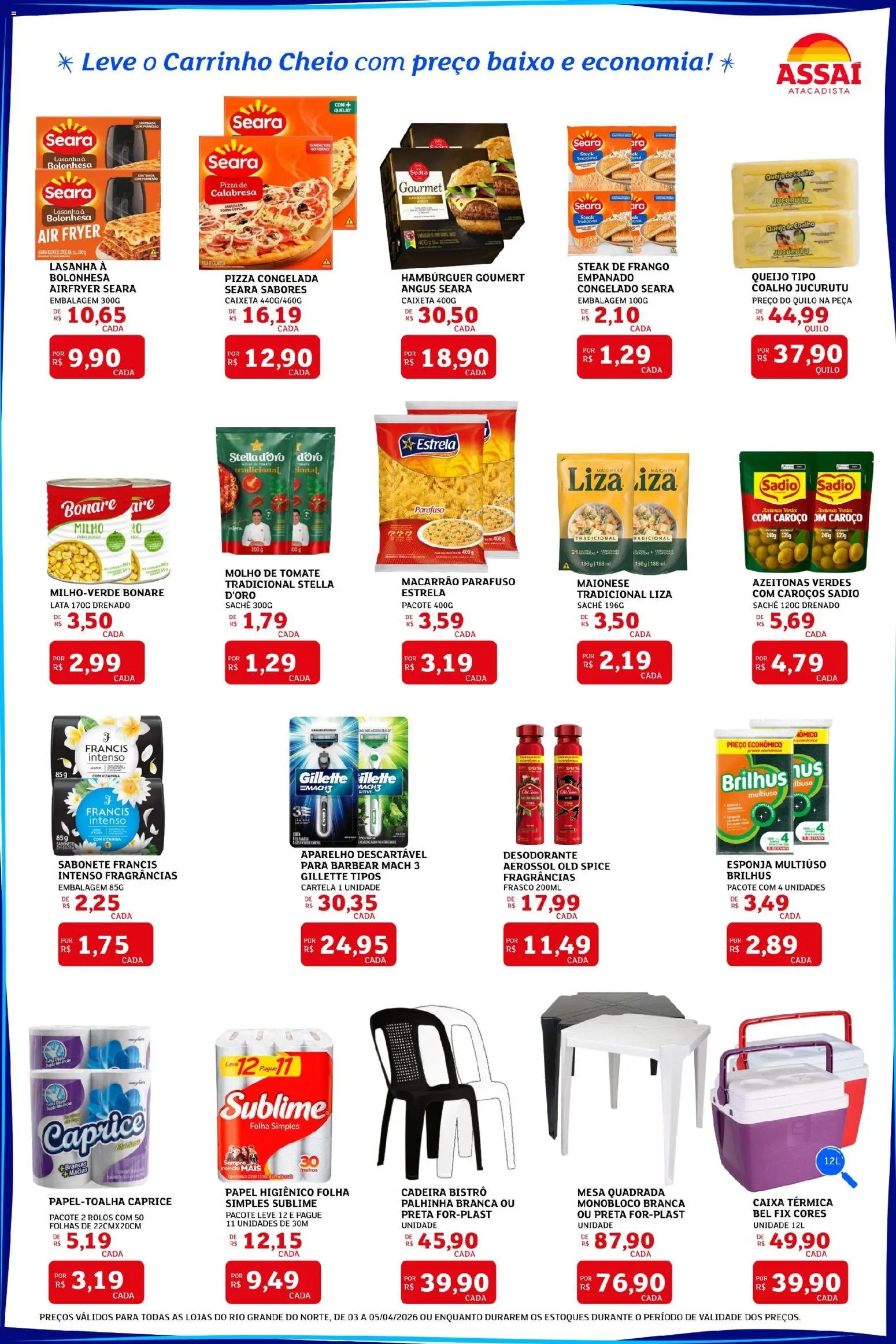 Assaí Atacadista Folheto - válido de 03.04.2026 | Página: 2 | Produtos: Air fryer, Pizza, Hambúrguer, Frango