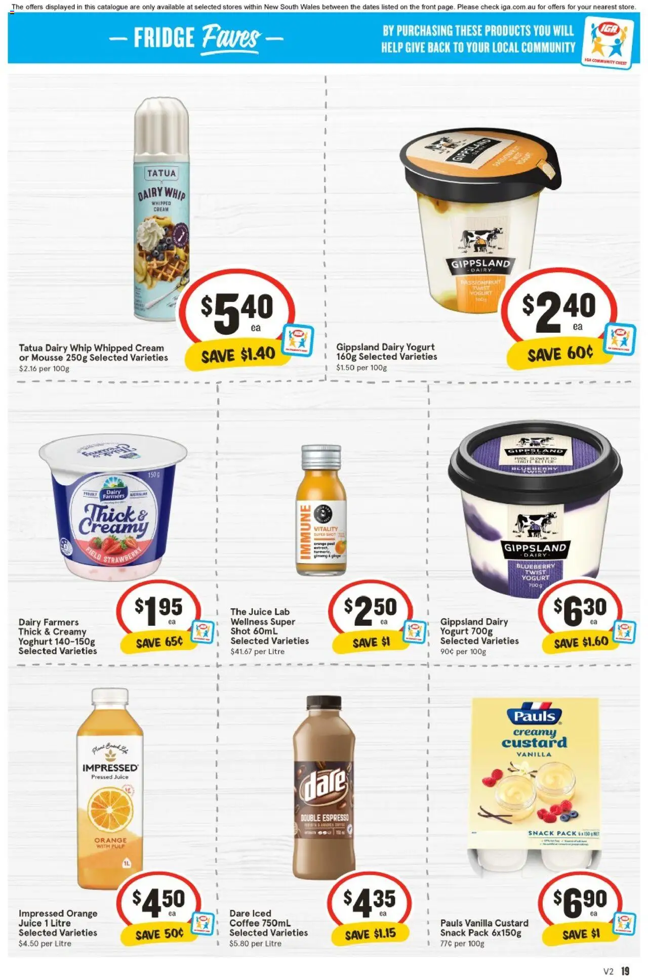 IGA catalogue - valid from 13.08.2025 | Page: 20 | Products: Yoghurt, Juice, Peel, Fridge