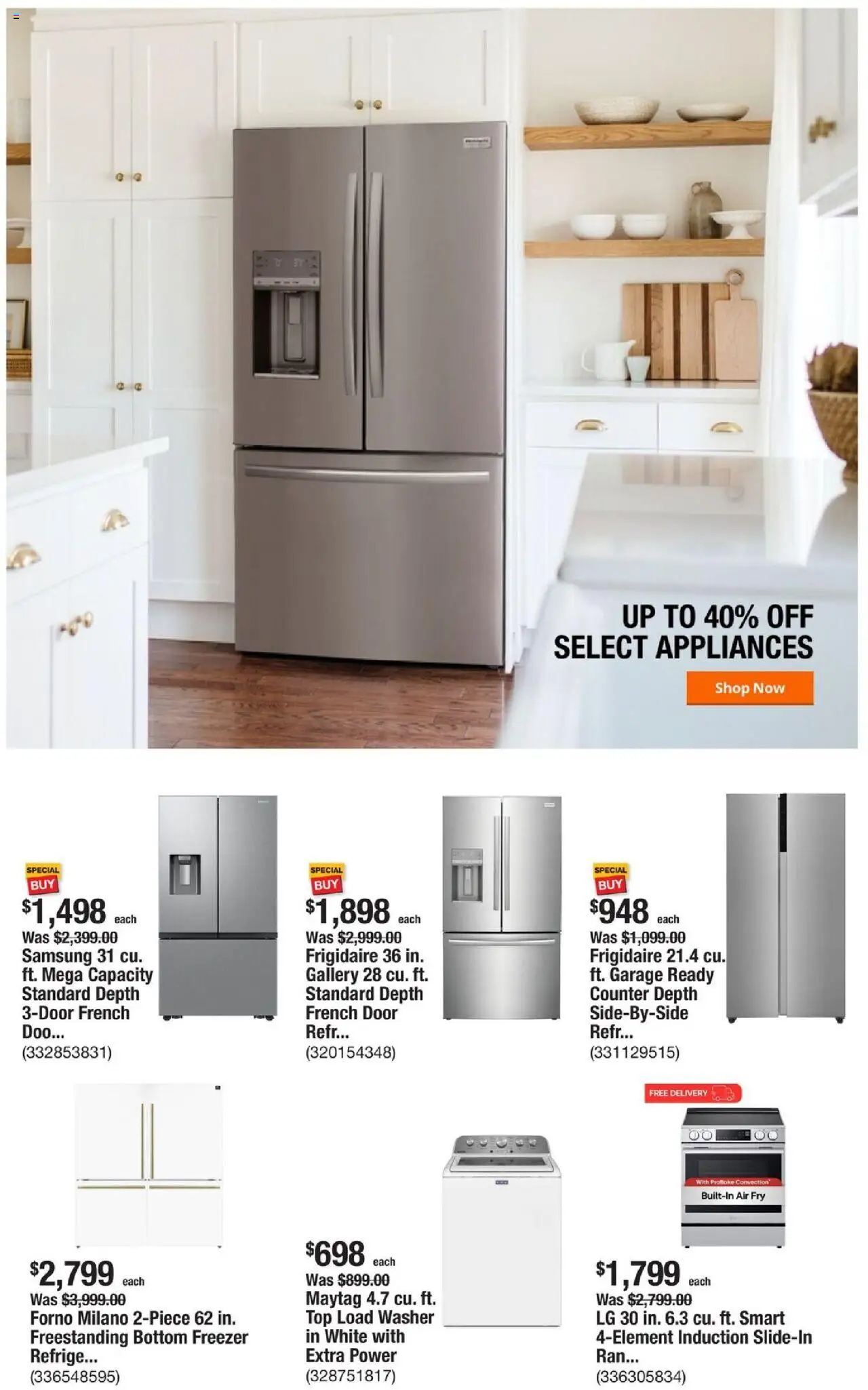 Home Depot Weekly Ad - FL - valid from 02.10.2025 | Page: 7 | Products: Washer, Freezer