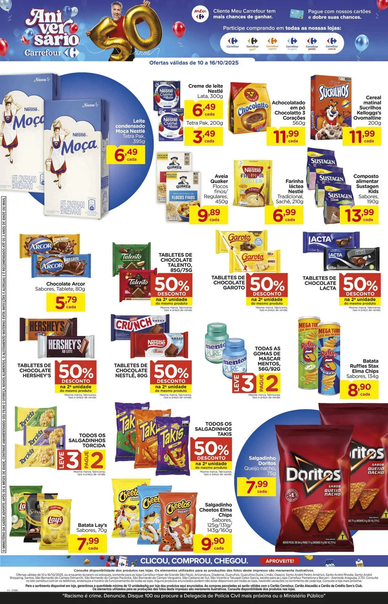 Carrefour Folheto - válido de 10.10.2025 | Página: 7 | Produtos: Amendoim, Salgadinhos, Creme, Flocos