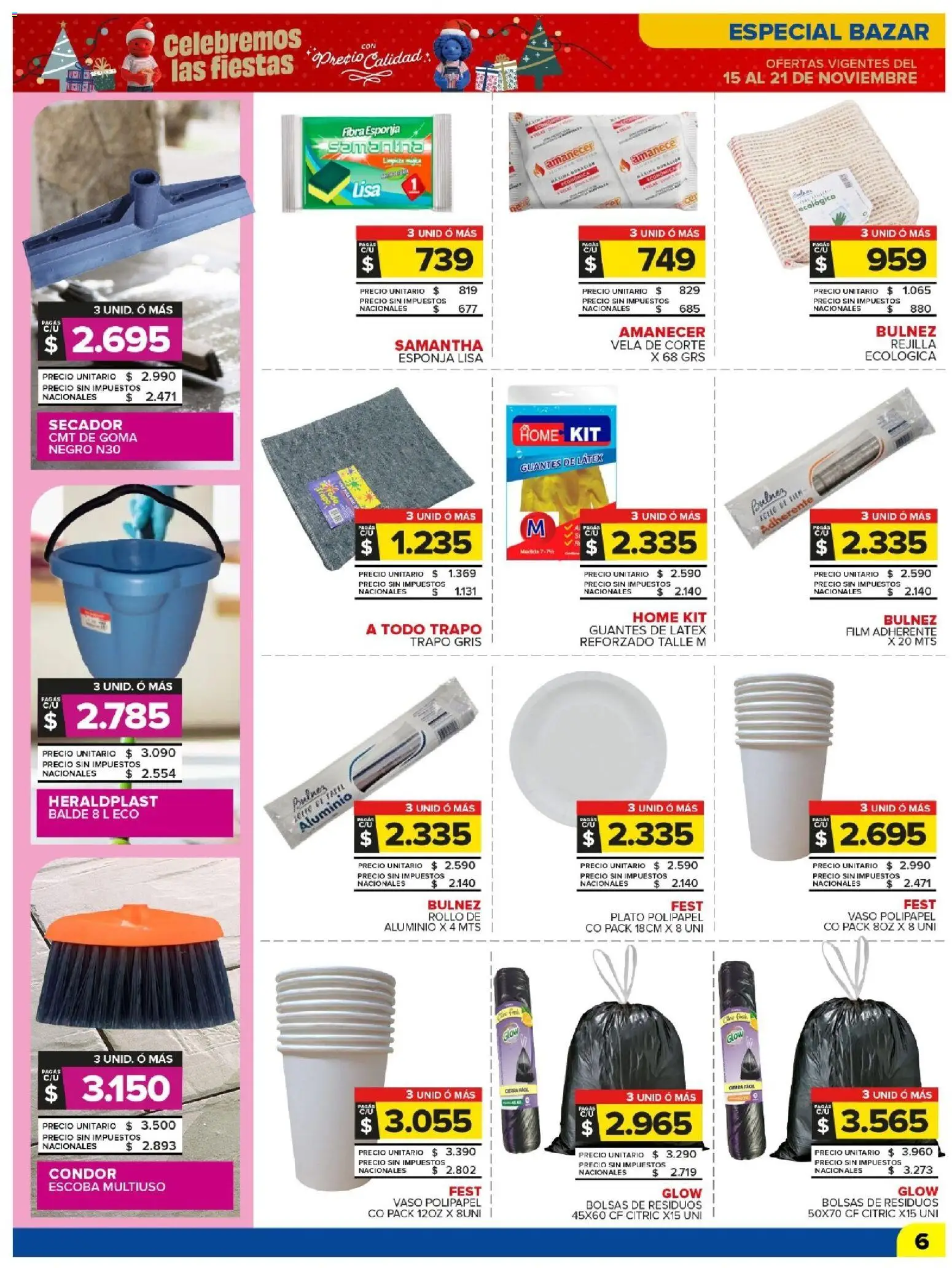 Carrefour Maxi catálogo │ válido desde el 15.12.2025 | Página: 9 | Productos: Vela, Esponja, Escoba, Guantes