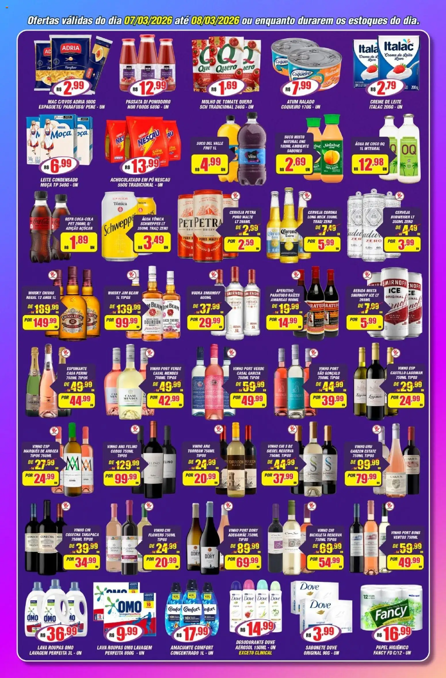 Violeta Supermercados Folheto - válido de 07.03.2026 | Página: 3 | Produtos: Água de coco, Espumante, Vodka, Bebida