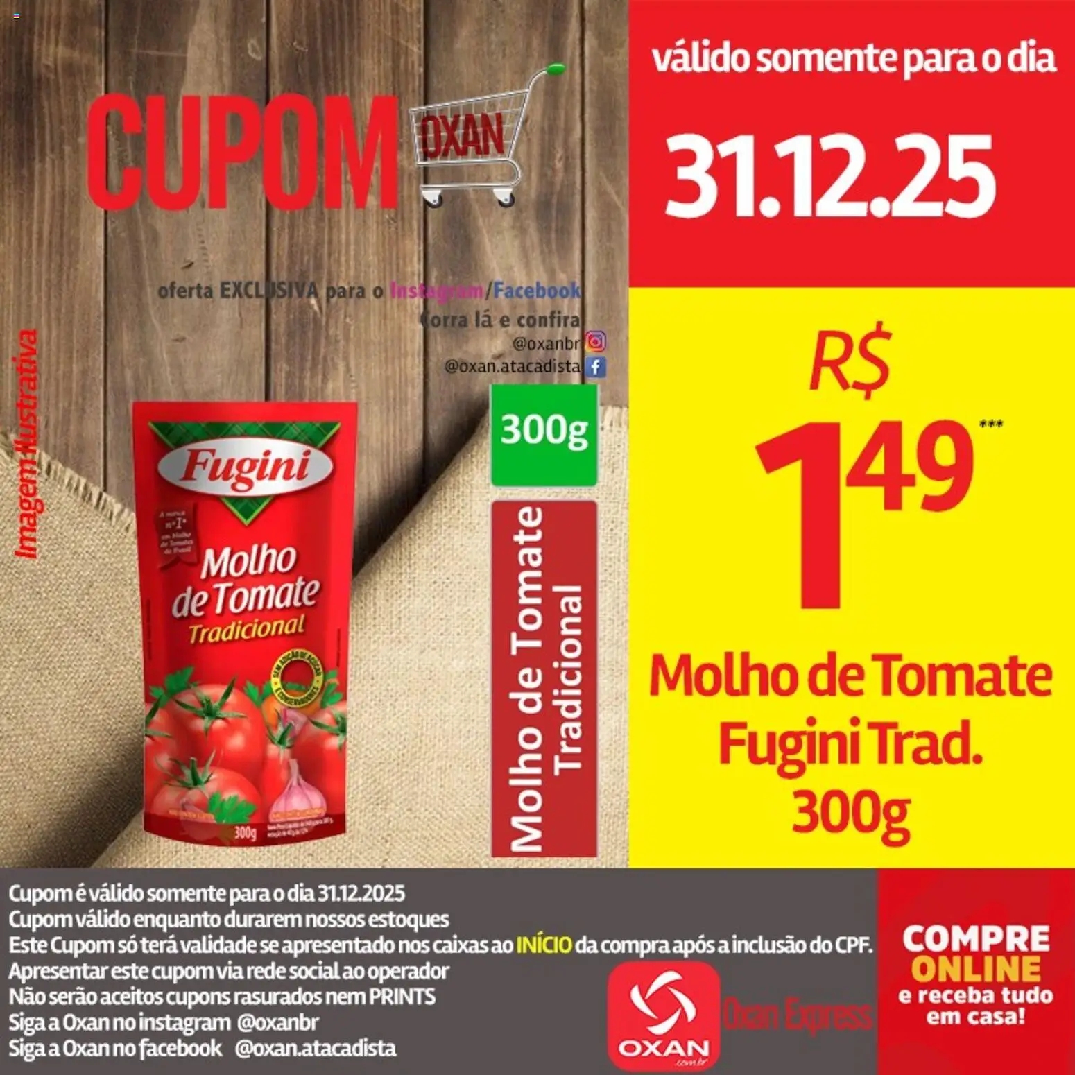Oxan Atacadista Folheto - válido de 31.12.2025 | Página: 3 | Produtos: Molho de tomate