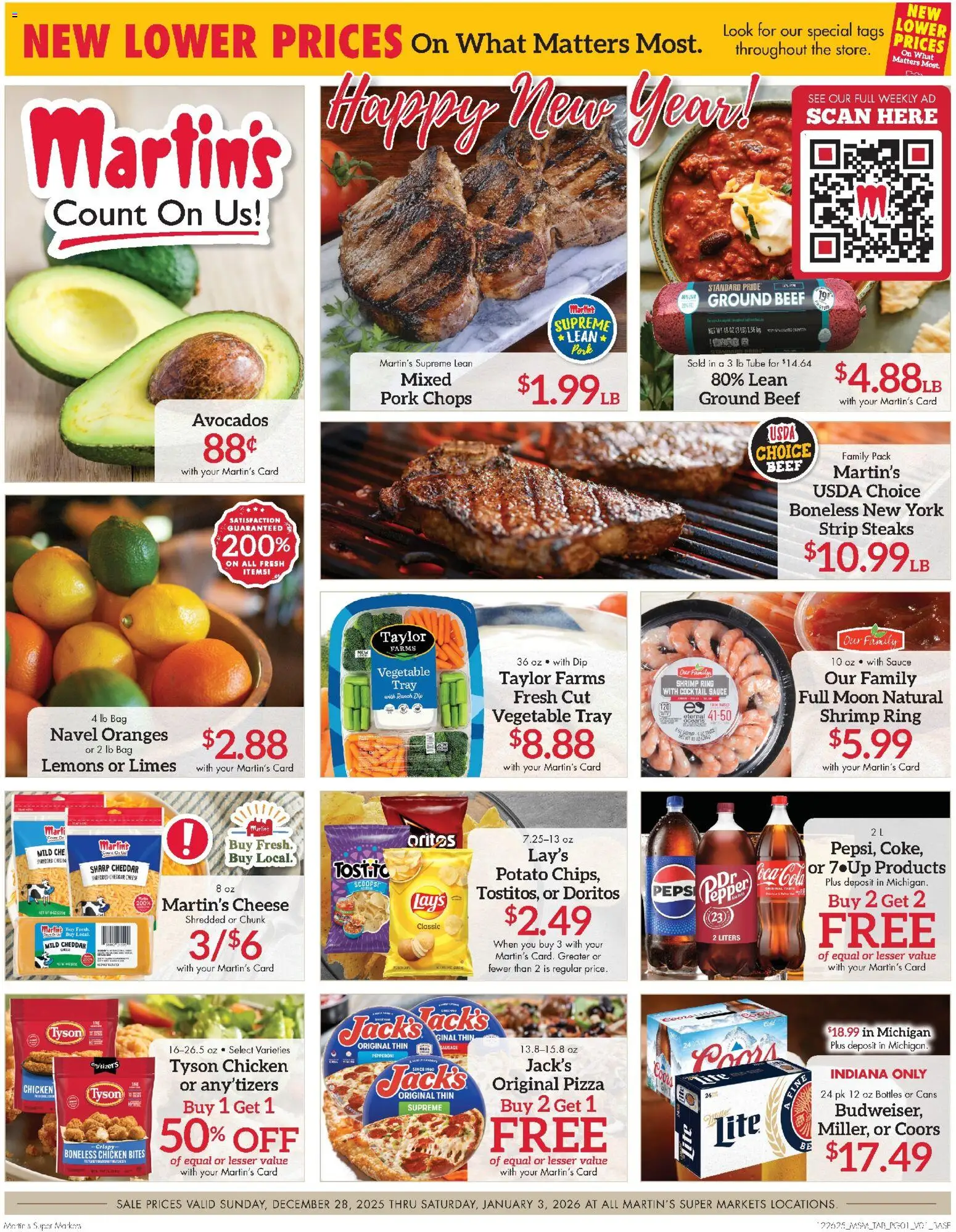 Martin’s Weekly Ad - valid from 28.12.2025 | Page: 1 | Products: Ring, Oranges, Sauce, Sausage