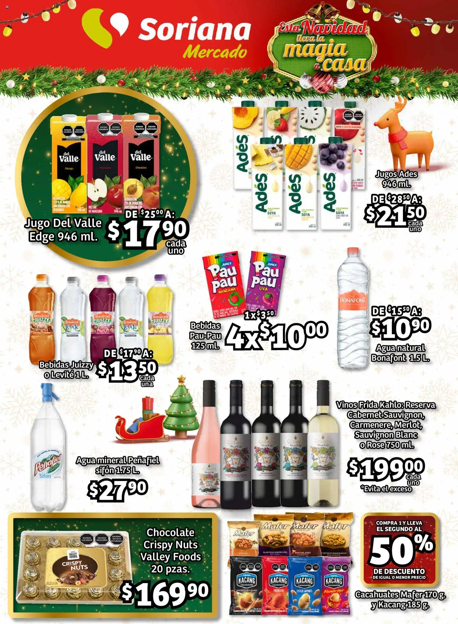 Nuevas ofertas de Soriana válidas en toda la República Mexicana desde el 13.11.2025. ¡Encuentra las mejores ofertas en Soriana - Pesito Valedor Mercado: Edo Mex, Valle De México, Gro, Hgo, Mor, Pue, Qto, Tlax, Ver! | Página: 11 | Productos: Agua, Mango, Chocolate, Jugo