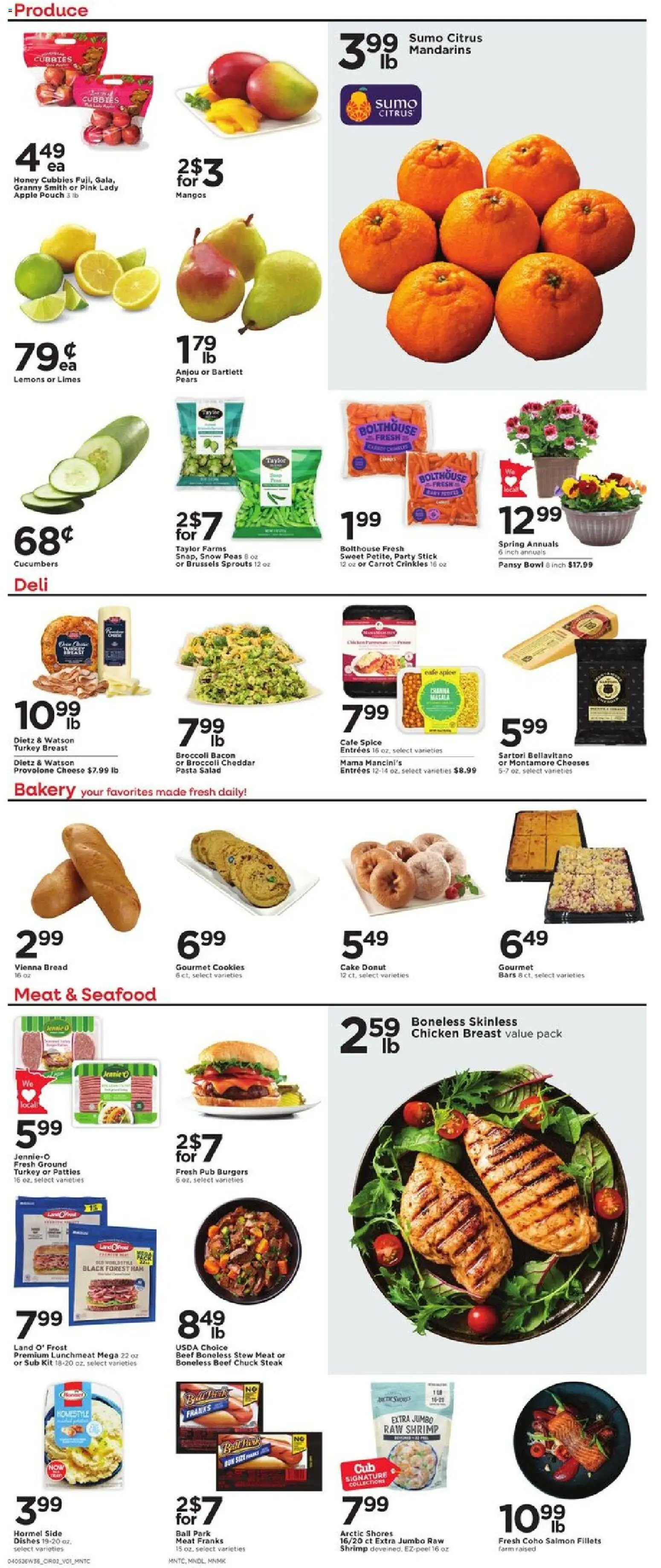 Cub Foods Weekly Ad - valid from 06.04.2026 | Page: 2 | Products: Mandarins, Bread, Pasta, Carrot