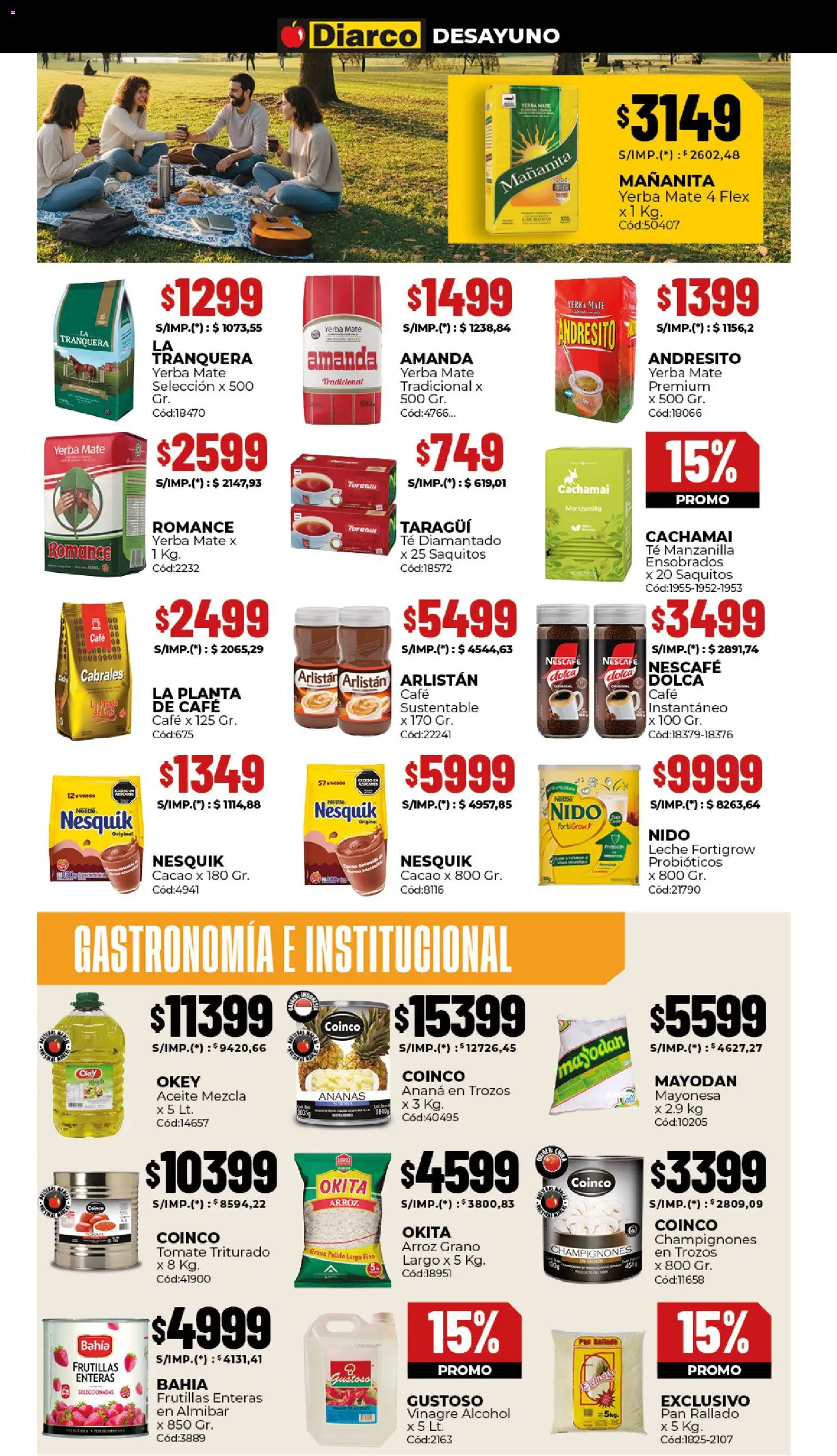Diarco ofertas │ válido desde el 22.12.2025 | Página: 4 | Productos: Mayonesa, Leche, Café, Té