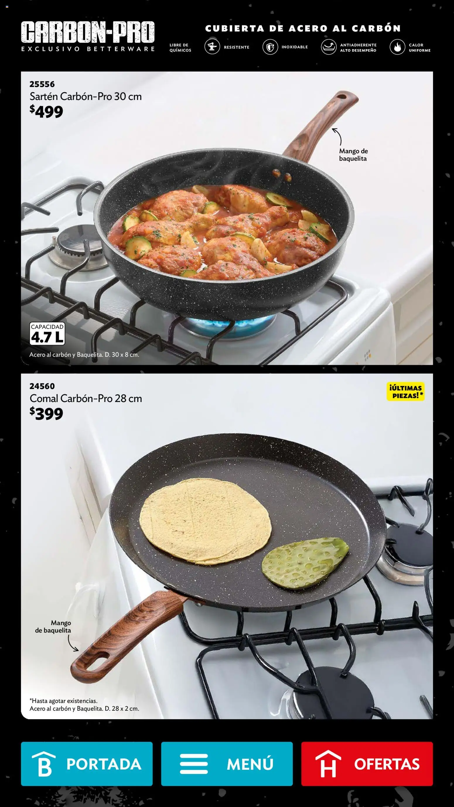 Nuevas ofertas de Betterware válidas en toda la República Mexicana desde el 04.05.2026. ¡Encuentra las mejores ofertas en Betterware campaña 5 2026! | Página: 33 | Productos: Mango, Sartén