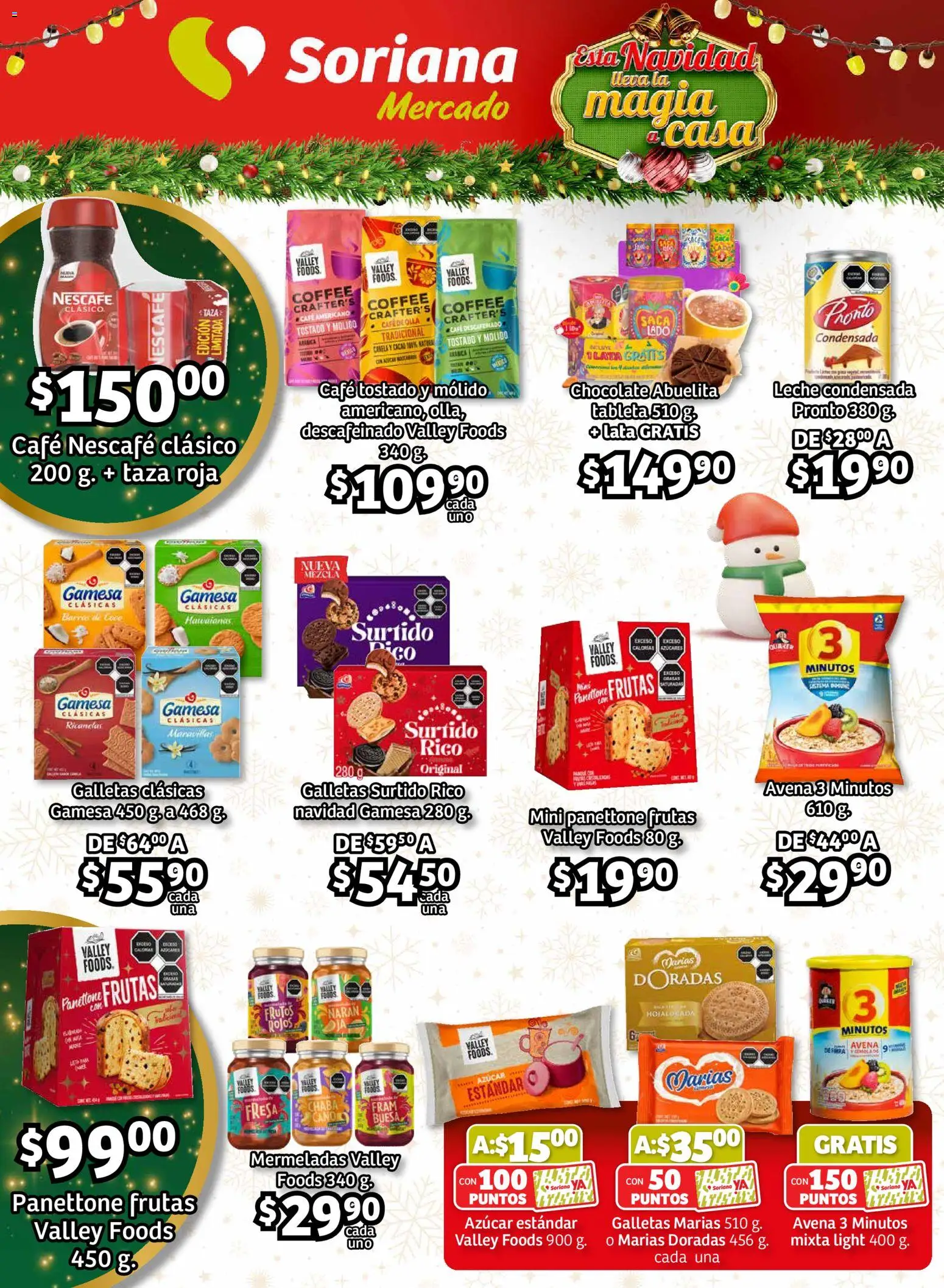 Nuevas ofertas de Soriana válidas en toda la República Mexicana desde el 13.11.2025. ¡Encuentra las mejores ofertas en Soriana - Pesito Valedor Mercado: Ags, Col, Gto, Jal, Mich! | Página: 10 | Productos: Taza, Café, Chocolate, Tableta