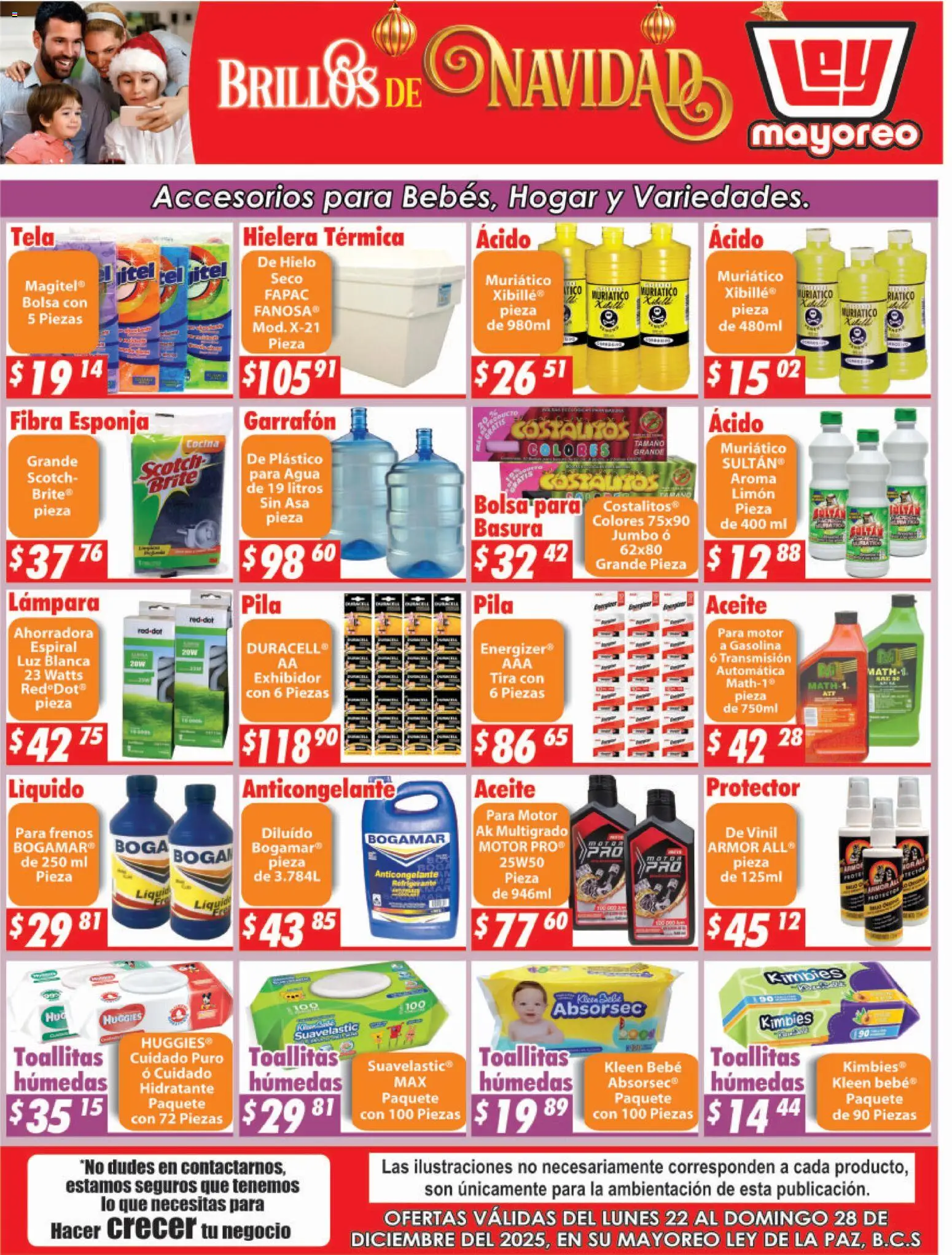 Nuevas ofertas de Casa Ley válidas en toda la República Mexicana desde el 22.12.2025. ¡Encuentra las mejores ofertas en Casa Ley folleto La Paz! | Página: 2 | Productos: Limón, Toallitas húmedas, Aceite, Pila