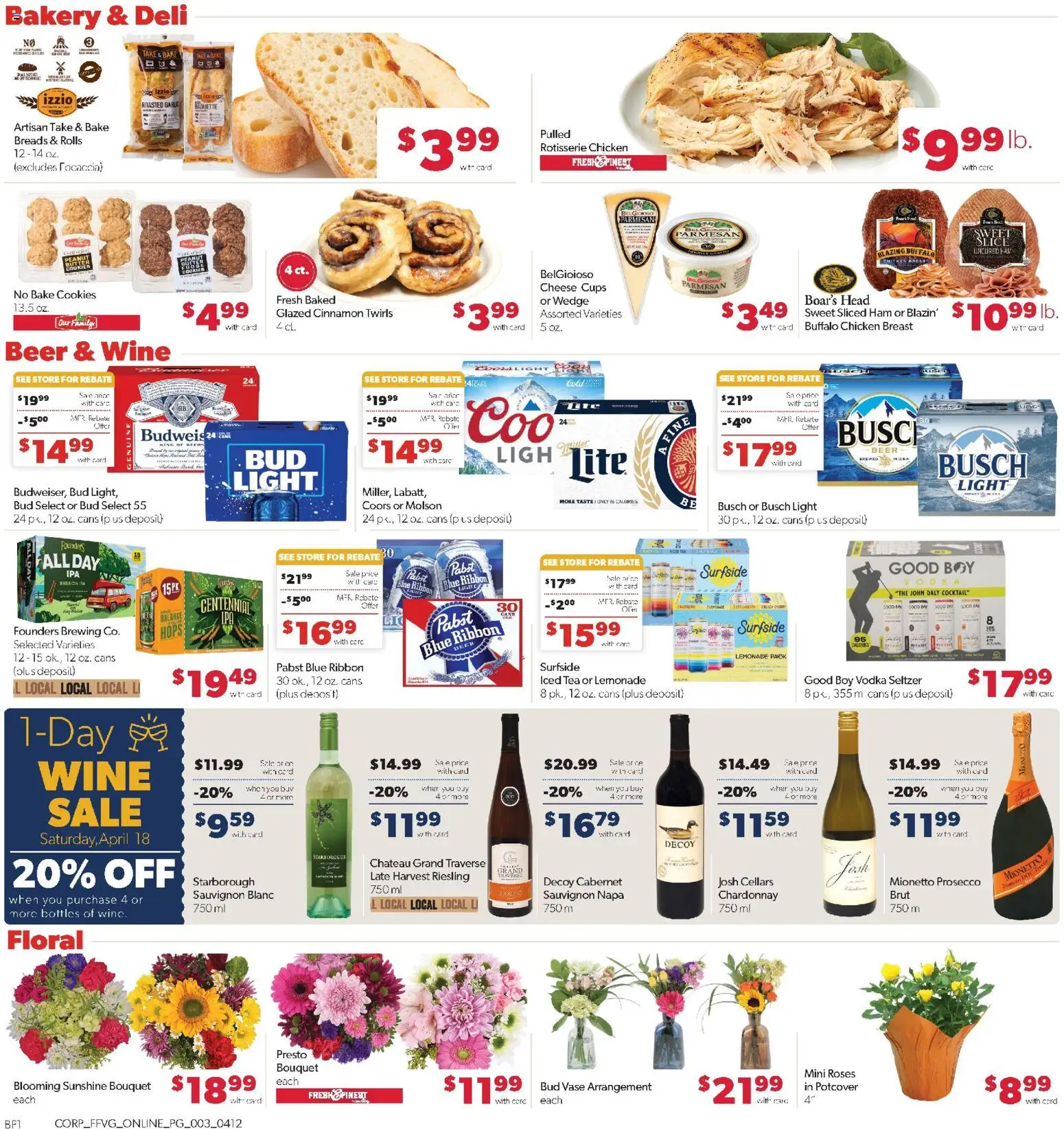 Family Fare Weekly Ad - valid from 12.04.2026 | Page: 7 | Products: Bakery, Vase, Wine, Vodka
