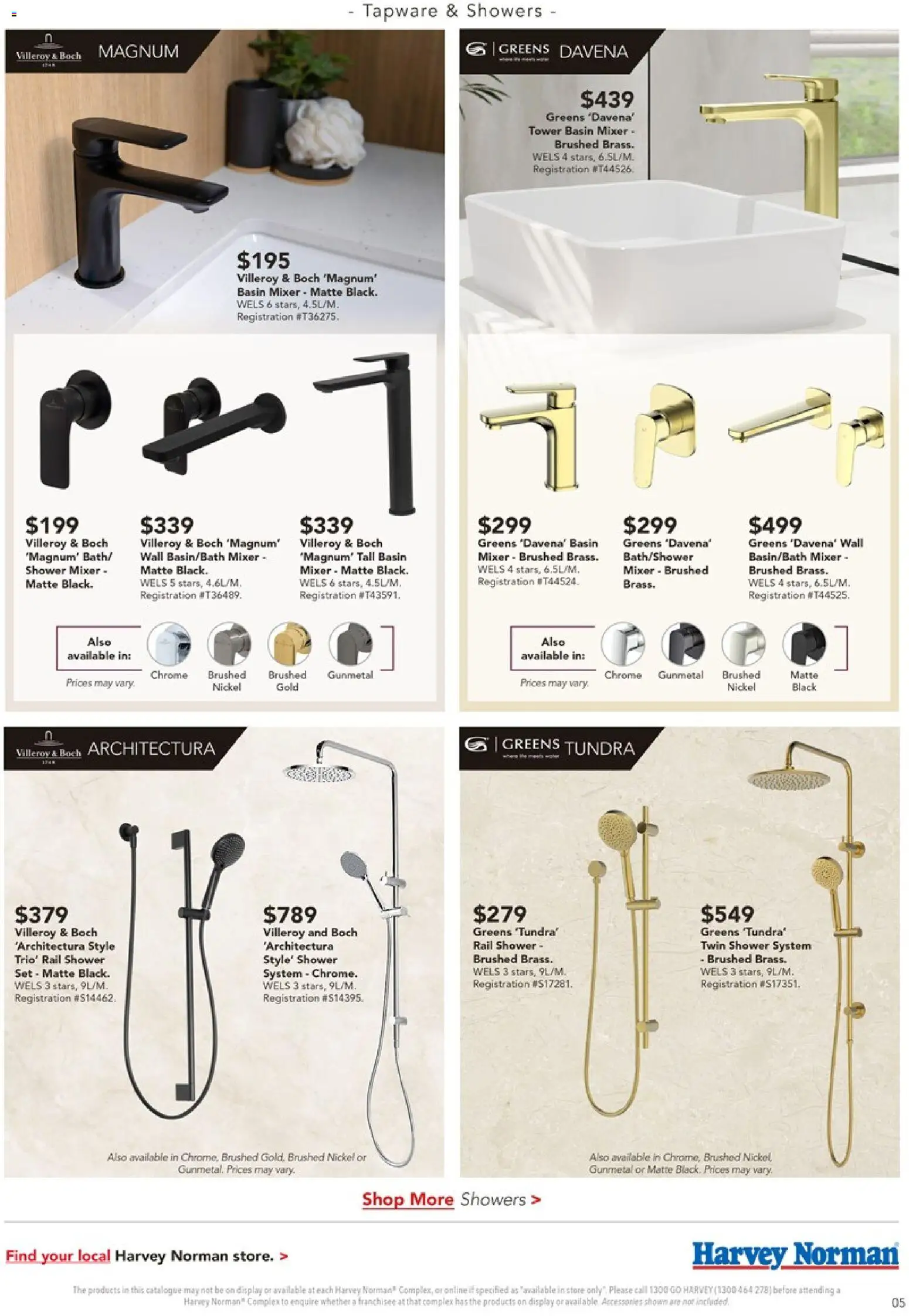 Harvey Norman catalogue - valid from 11.02.2026 | Page: 5 | Products: Shower, Greens, Accessories, Mixer