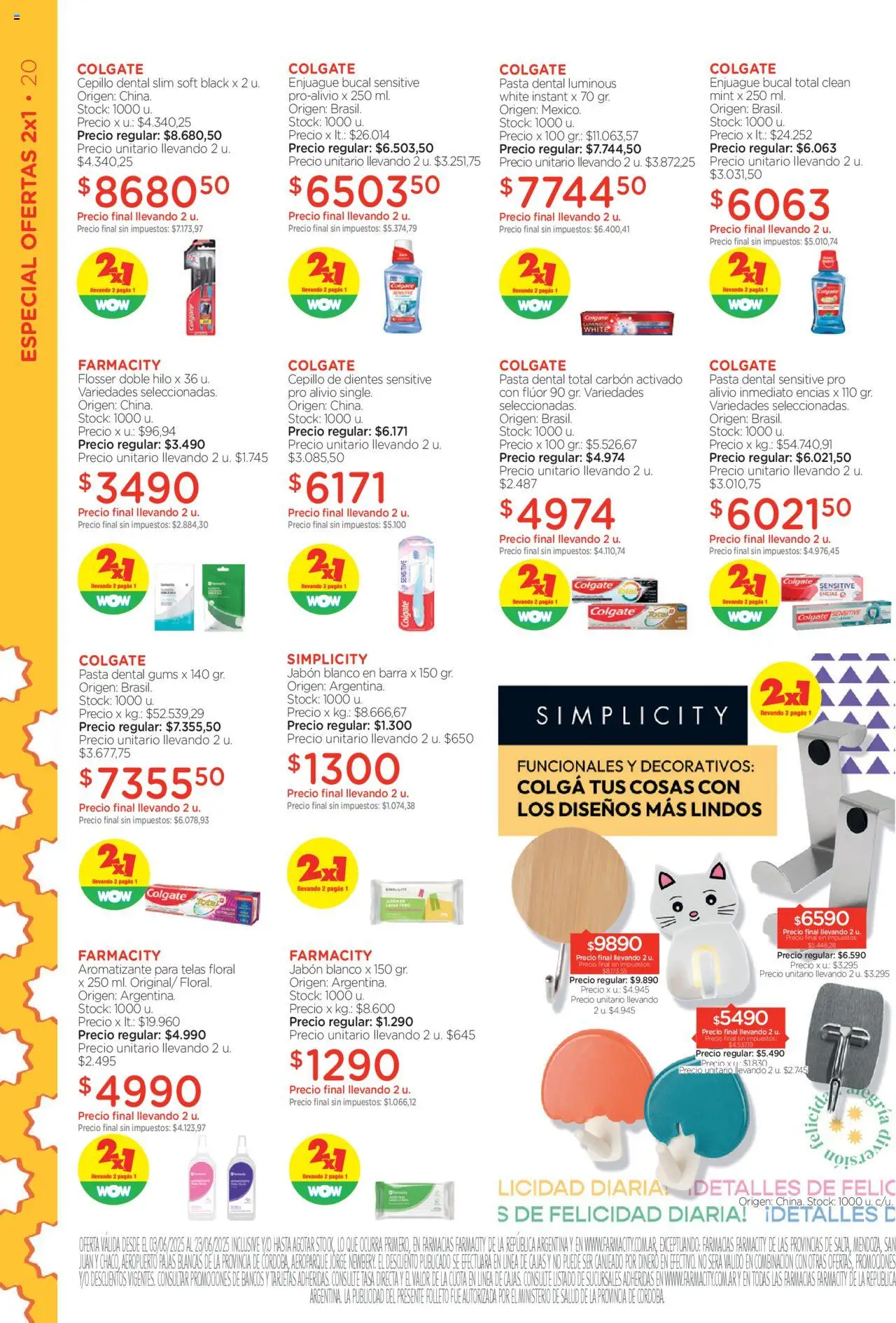 Farmacity catálogo │ válido desde el 03.06.2025 | Página: 20 | Productos: Cepillo, Jabón, Pasta dental, Pasta