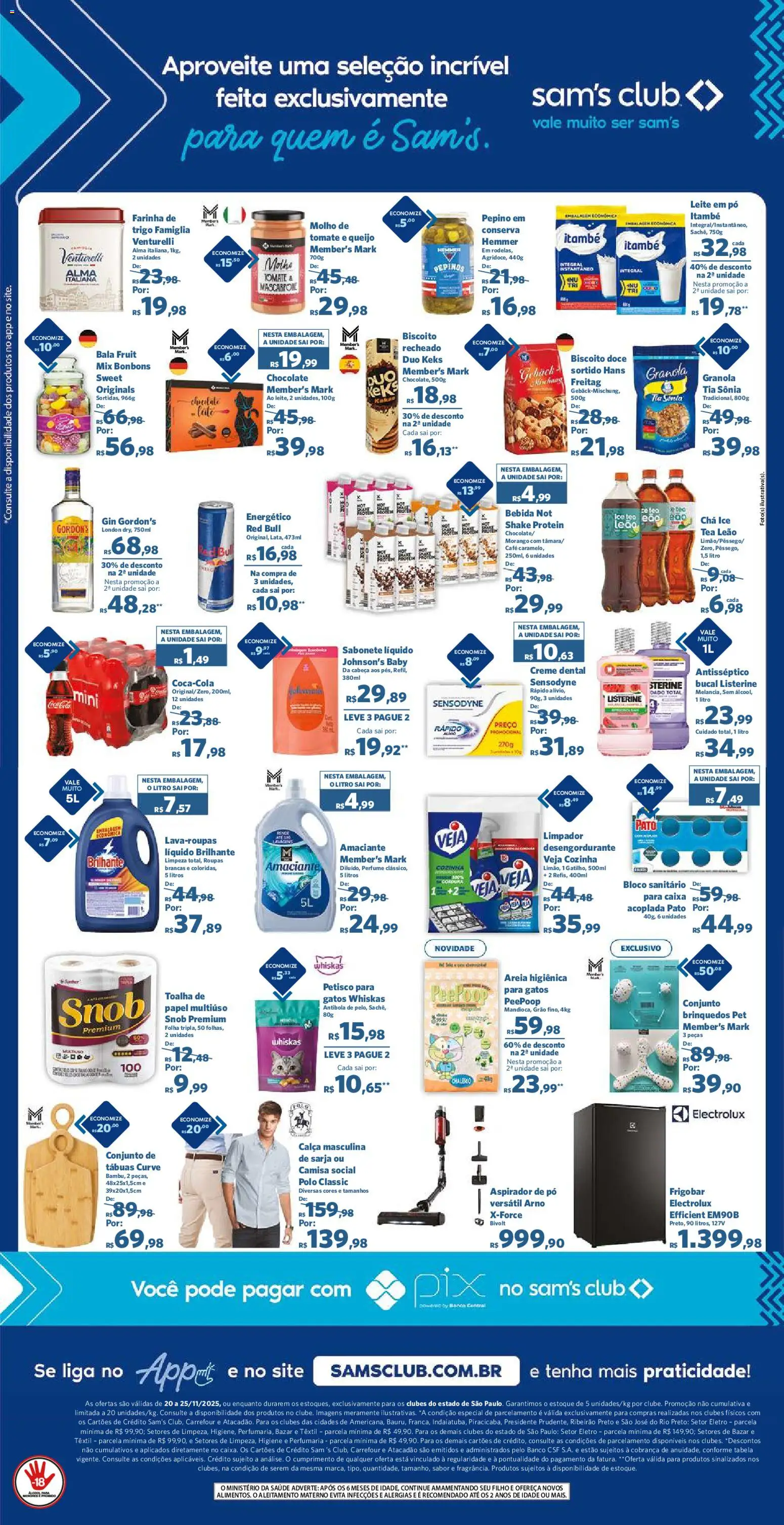 Sam's Club Folheto - válido de 20.11.2025 | Página: 2 | Produtos: Perfume, Biscoito, Energético, Roupas